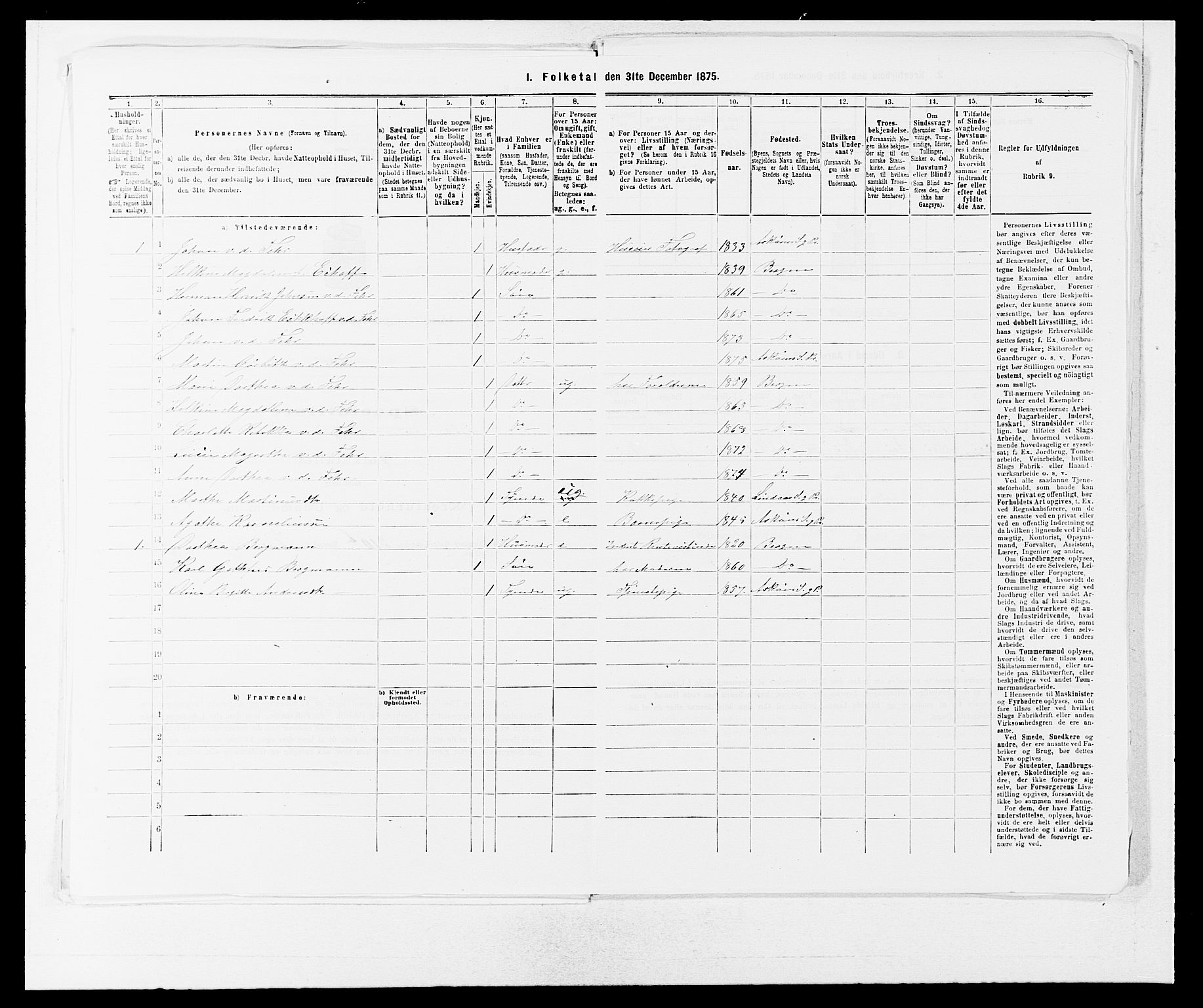 SAB, Folketelling 1875 for 1247P Askøy prestegjeld, 1875, s. 1009