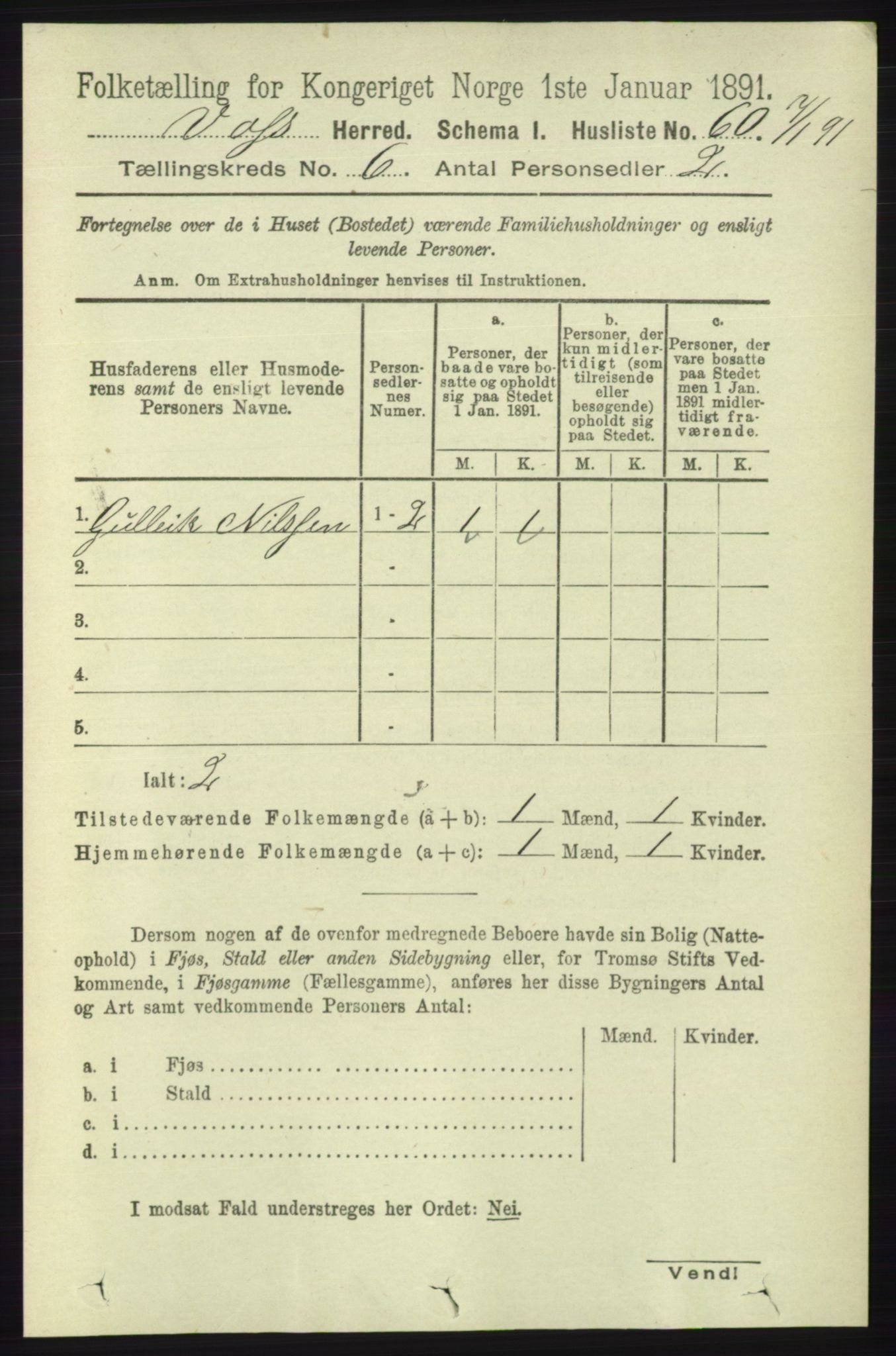 RA, Folketelling 1891 for 1235 Voss herred, 1891, s. 3277