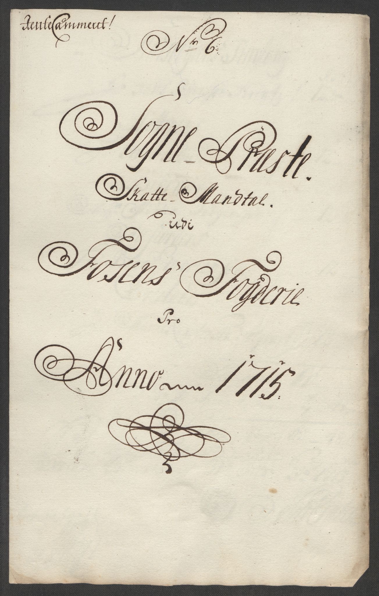 Rentekammeret inntil 1814, Reviderte regnskaper, Fogderegnskap, RA/EA-4092/R57/L3863: Fogderegnskap Fosen, 1715, s. 98