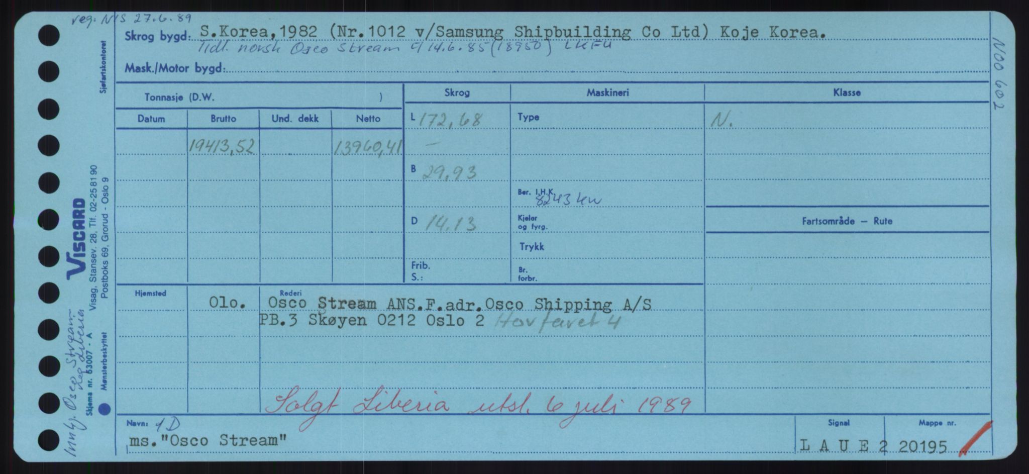 Sjøfartsdirektoratet med forløpere, Skipsmålingen, AV/RA-S-1627/H/Hd/L0028: Fartøy, O, s. 421