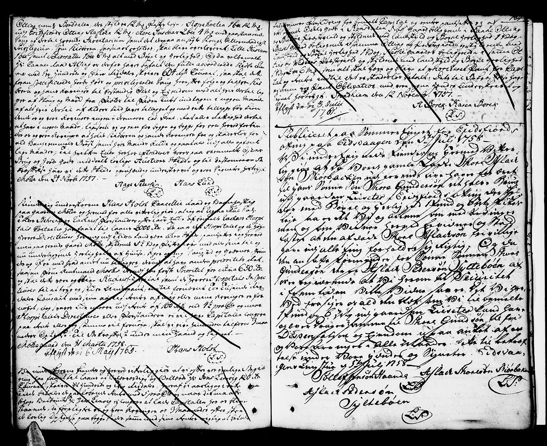 Romsdal sorenskriveri, SAT/A-4149/1/2/2C/L0003: Pantebok nr. 3, 1747-1767, s. 184