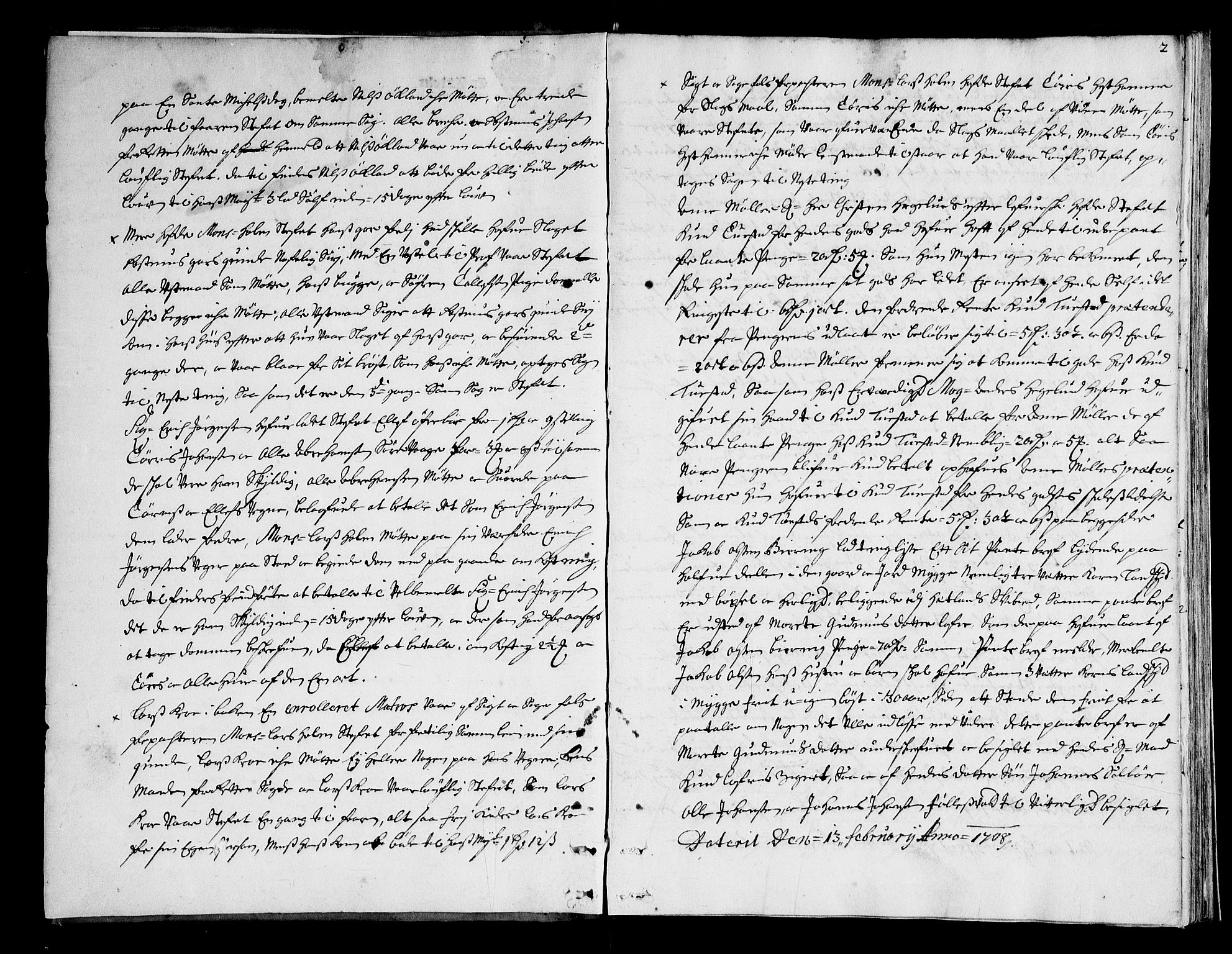 Ryfylke tingrett, AV/SAST-A-100055/001/I/IB/IBBa/L0037: Tingbok, Karmsund og Hesby, 1708, s. 1b-2a