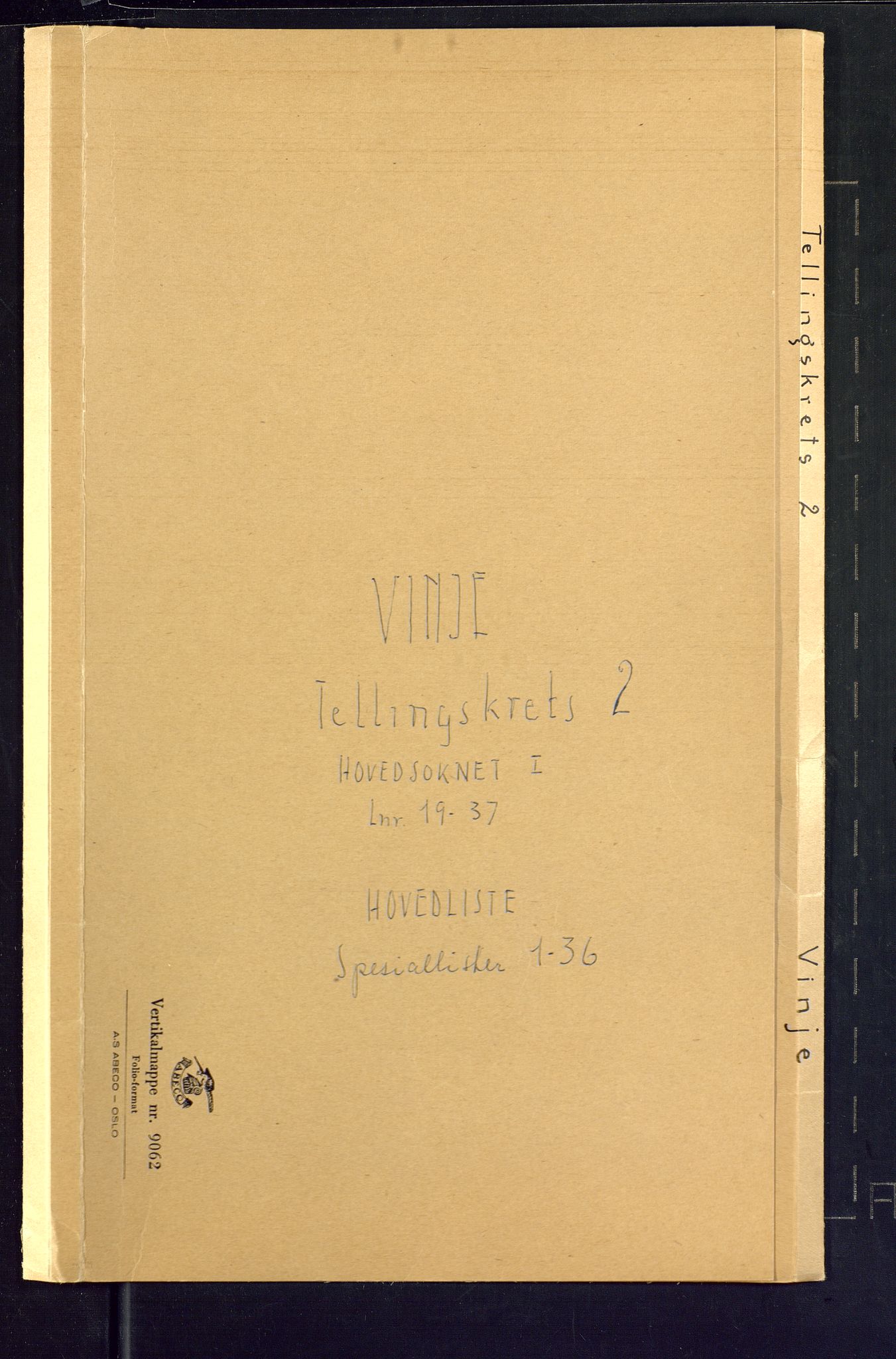 SAKO, Folketelling 1875 for 0834P Vinje prestegjeld, 1875, s. 5