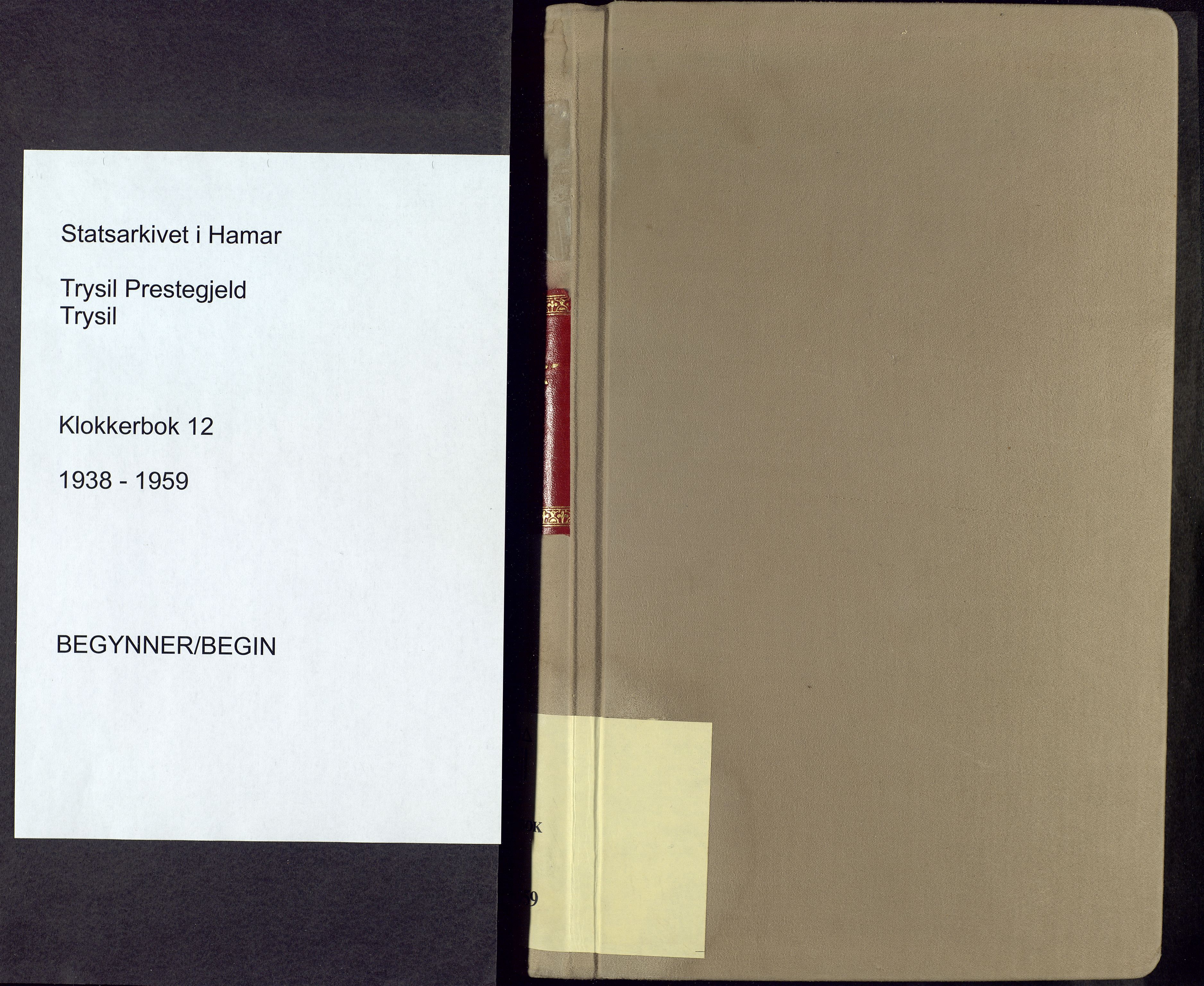 Trysil prestekontor, AV/SAH-PREST-046/H/Ha/Hab/L0012: Klokkerbok nr. 12, 1938-1959