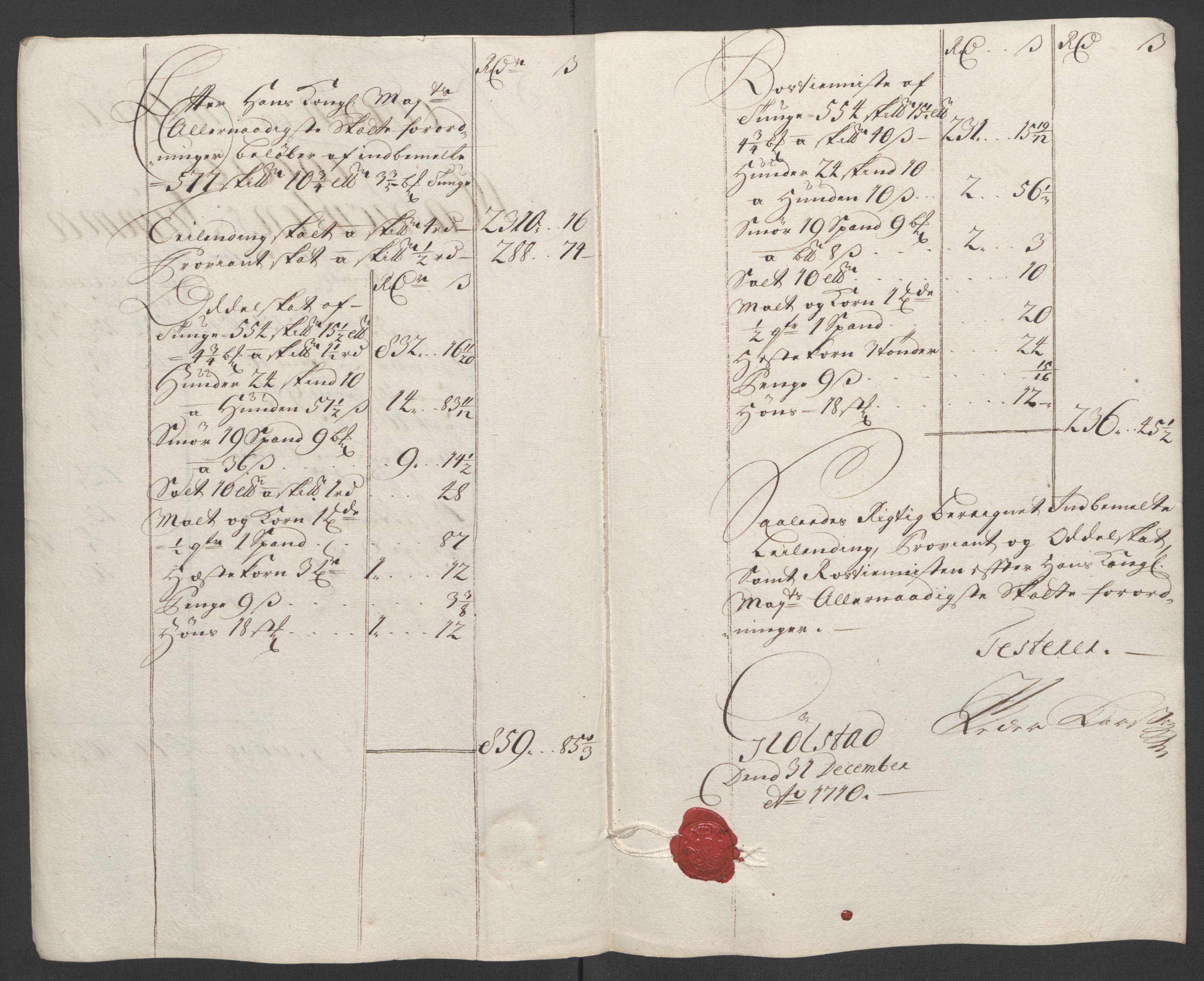 Rentekammeret inntil 1814, Reviderte regnskaper, Fogderegnskap, RA/EA-4092/R07/L0302: Fogderegnskap Rakkestad, Heggen og Frøland, 1710, s. 212