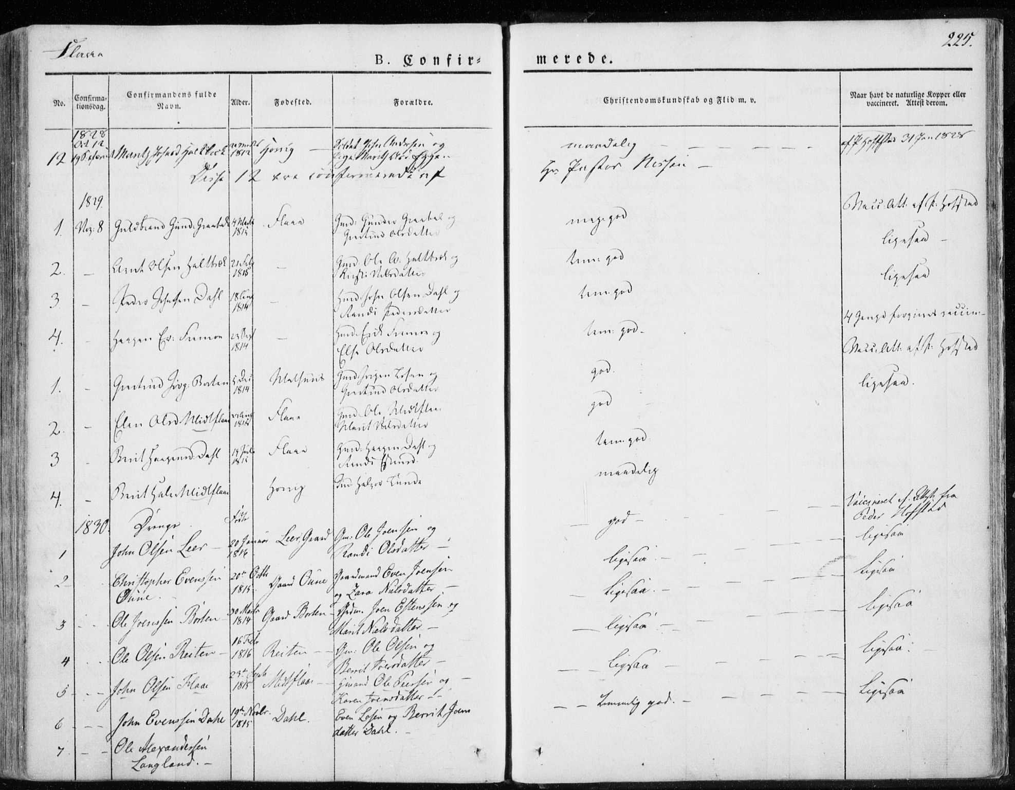 Ministerialprotokoller, klokkerbøker og fødselsregistre - Sør-Trøndelag, AV/SAT-A-1456/691/L1069: Ministerialbok nr. 691A04, 1826-1841, s. 225