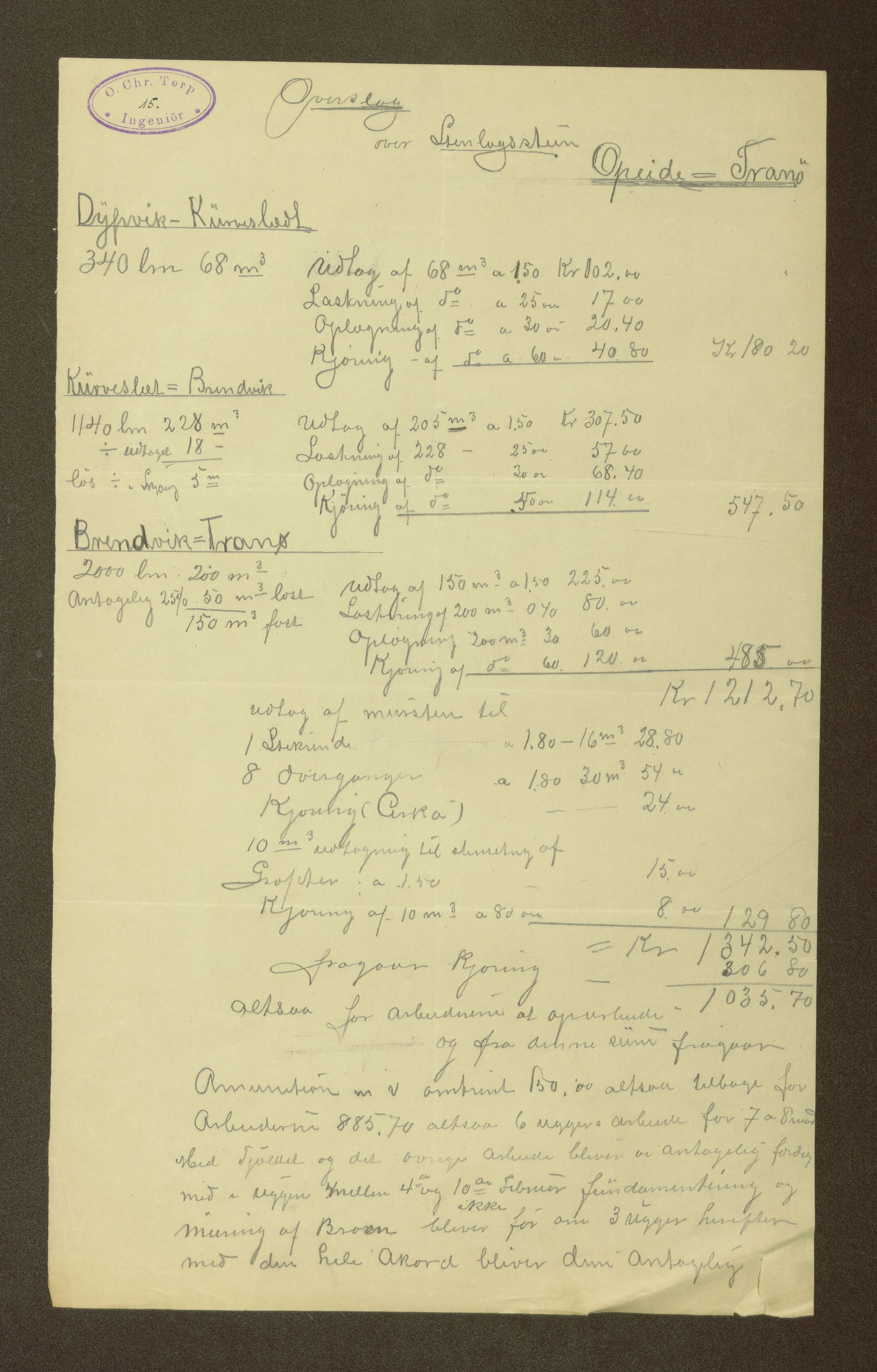 Nordland vegkontor, AV/SAT-A-4181/F/Fa/L0030: Hamarøy/Tysfjord, 1885-1948, s. 822