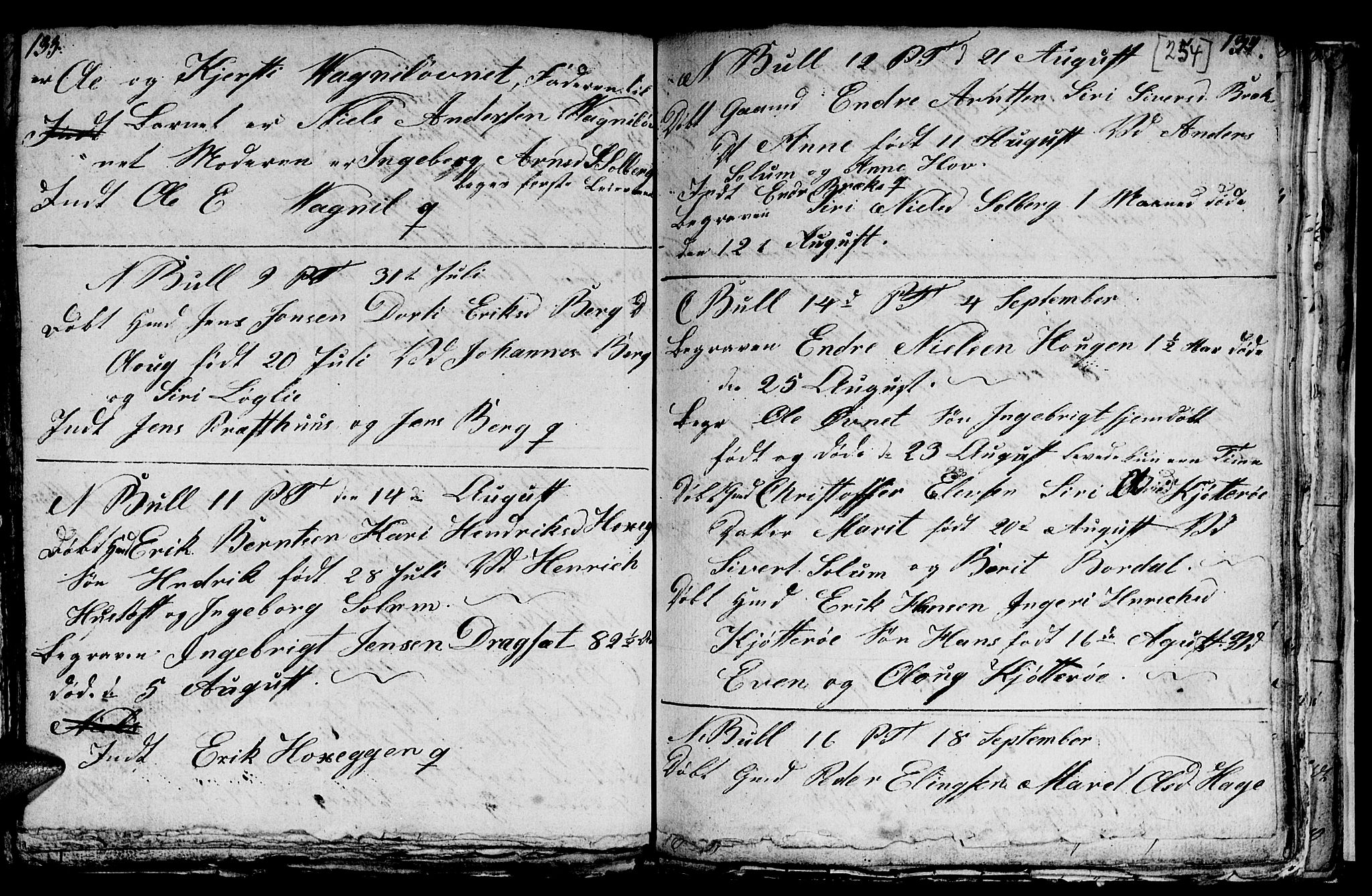 Ministerialprotokoller, klokkerbøker og fødselsregistre - Sør-Trøndelag, AV/SAT-A-1456/689/L1042: Klokkerbok nr. 689C01, 1812-1841, s. 253-254