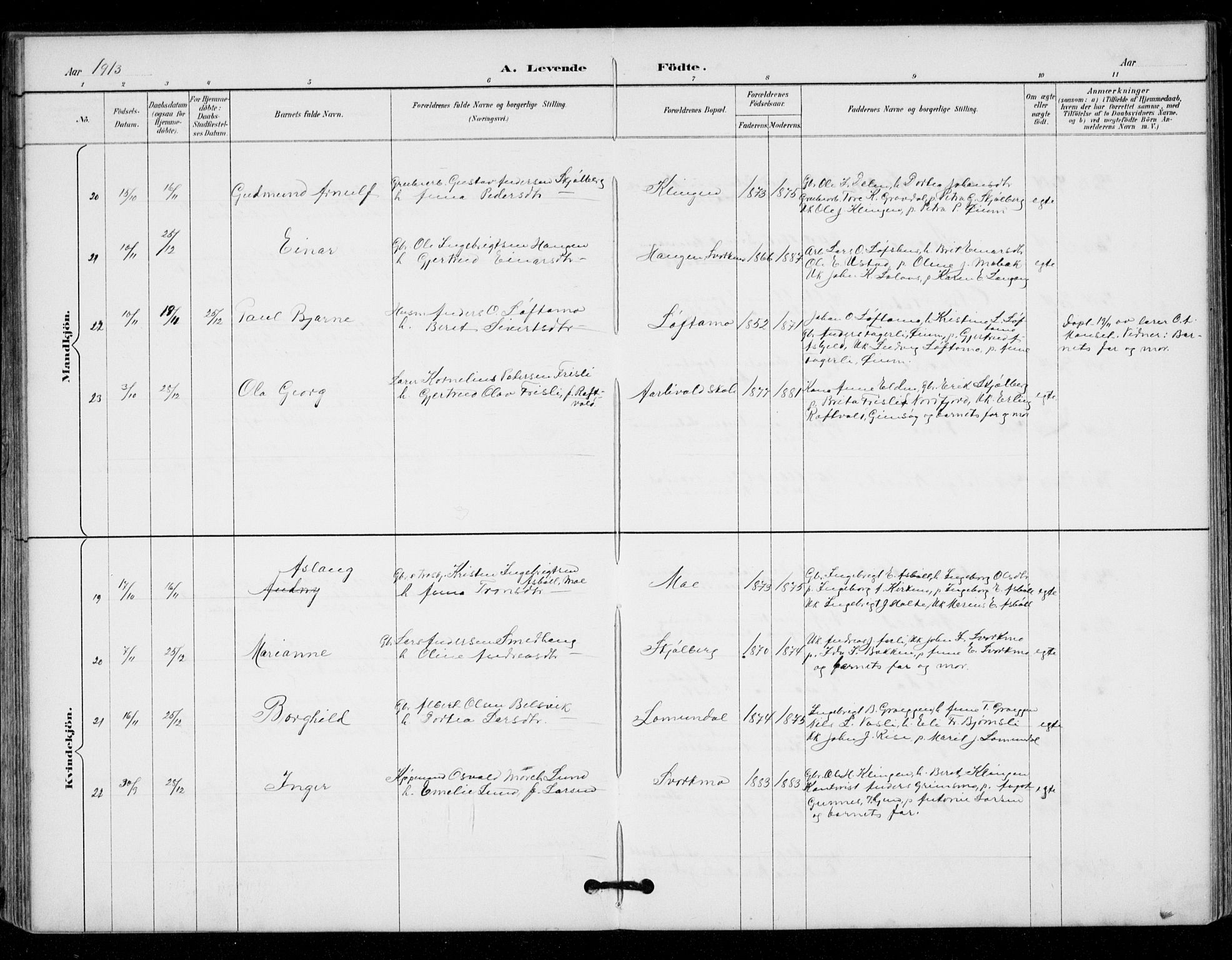 Ministerialprotokoller, klokkerbøker og fødselsregistre - Sør-Trøndelag, SAT/A-1456/671/L0841: Ministerialbok nr. 671A03, 1893-1915