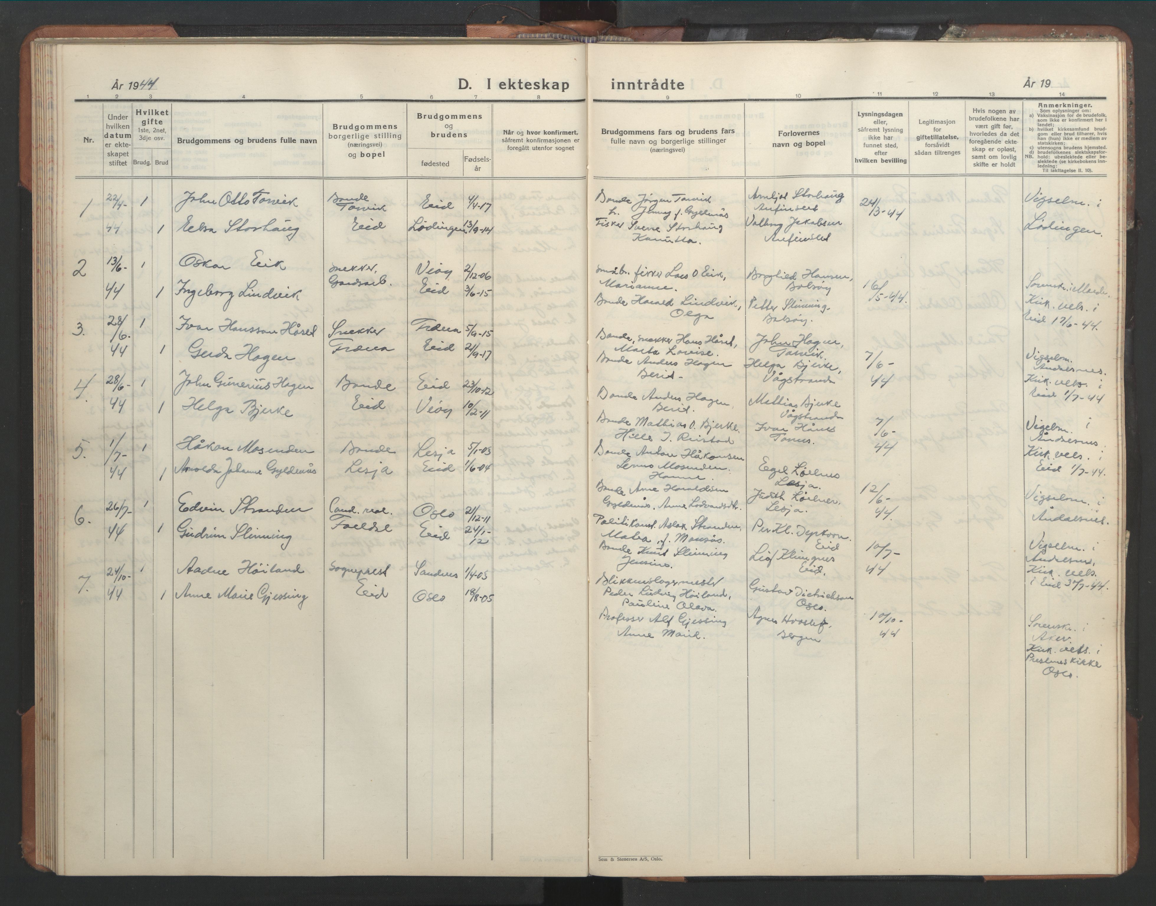 Ministerialprotokoller, klokkerbøker og fødselsregistre - Møre og Romsdal, AV/SAT-A-1454/542/L0559: Klokkerbok nr. 542C02, 1932-1952