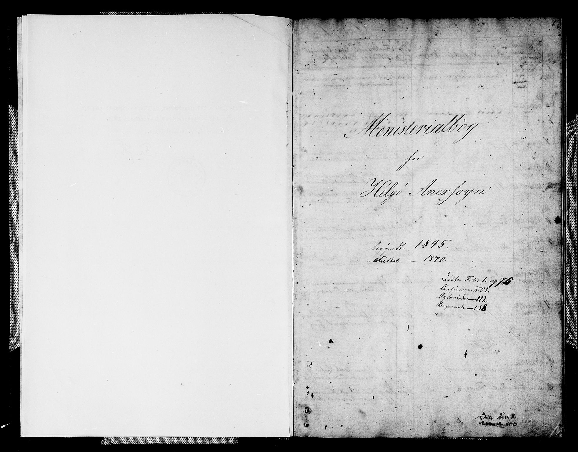 Karlsøy sokneprestembete, SATØ/S-1299/H/Ha/Hab/L0004klokker: Klokkerbok nr. 4, 1845-1870, s. 1
