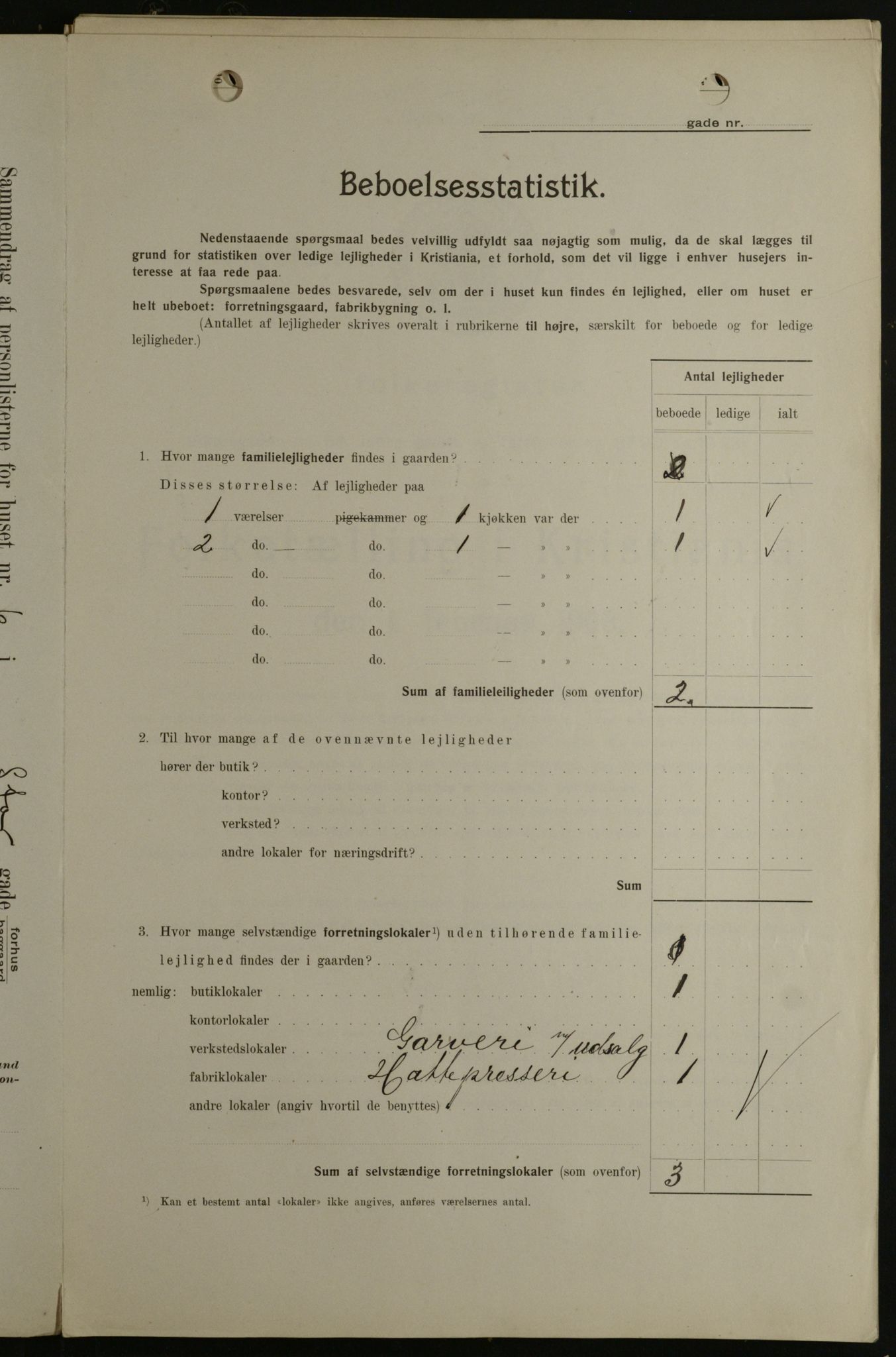 OBA, Kommunal folketelling 1.2.1908 for Kristiania kjøpstad, 1908, s. 92488