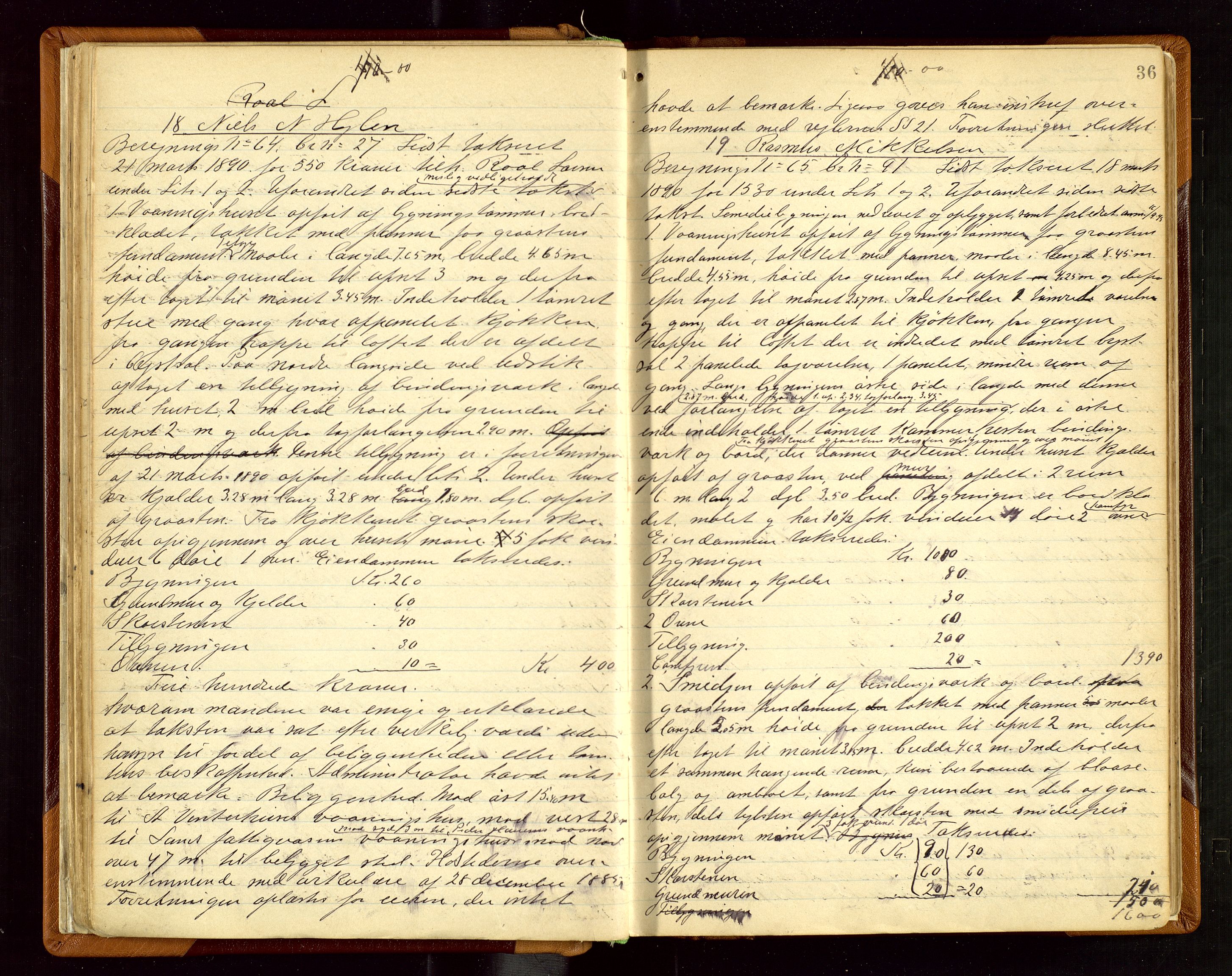 Sand lensmannskontor, AV/SAST-A-100415/Gob/L0003: Branntakstprotokoll, 1893-1936, s. 35b-36a