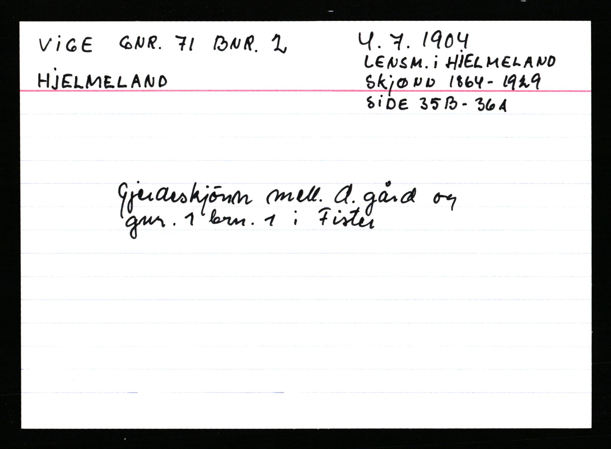 Statsarkivet i Stavanger, AV/SAST-A-101971/03/Y/Ym/L0066: Åstedskort sortert etter gårdsnavn: Veshovde - Vik, 1600-1950, s. 464