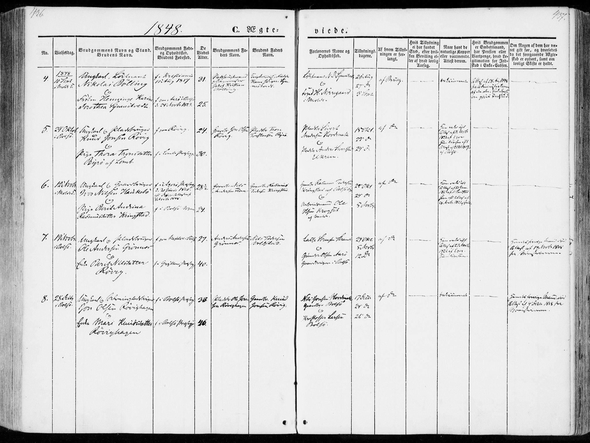 Ministerialprotokoller, klokkerbøker og fødselsregistre - Møre og Romsdal, AV/SAT-A-1454/555/L0653: Ministerialbok nr. 555A04, 1843-1869, s. 436-437