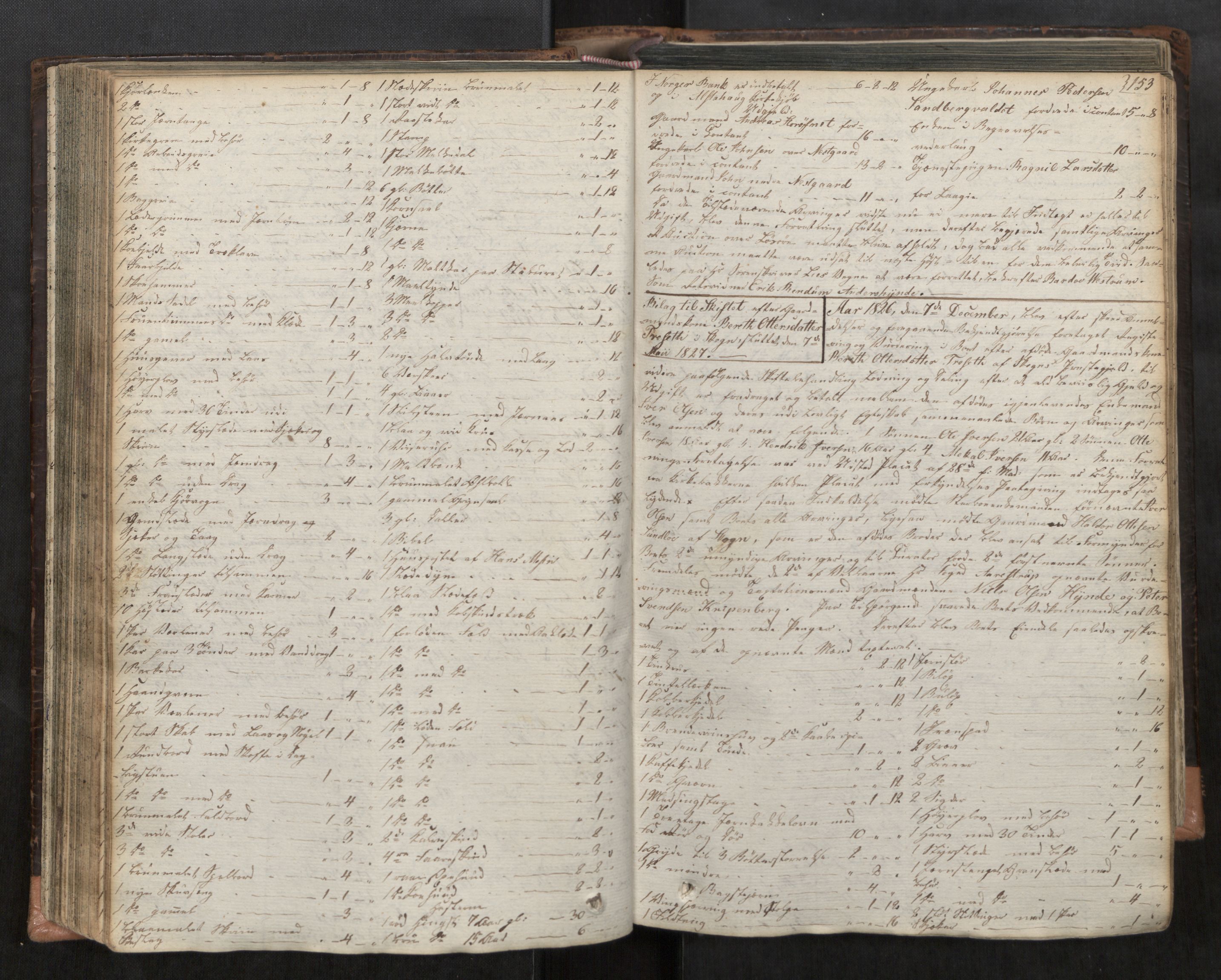 Stjør- og Verdal sorenskriveri, AV/SAT-A-4167/1/3/3Ca/L0001: Skifteregistreringsprotokoll, 1823-1837, s. 153