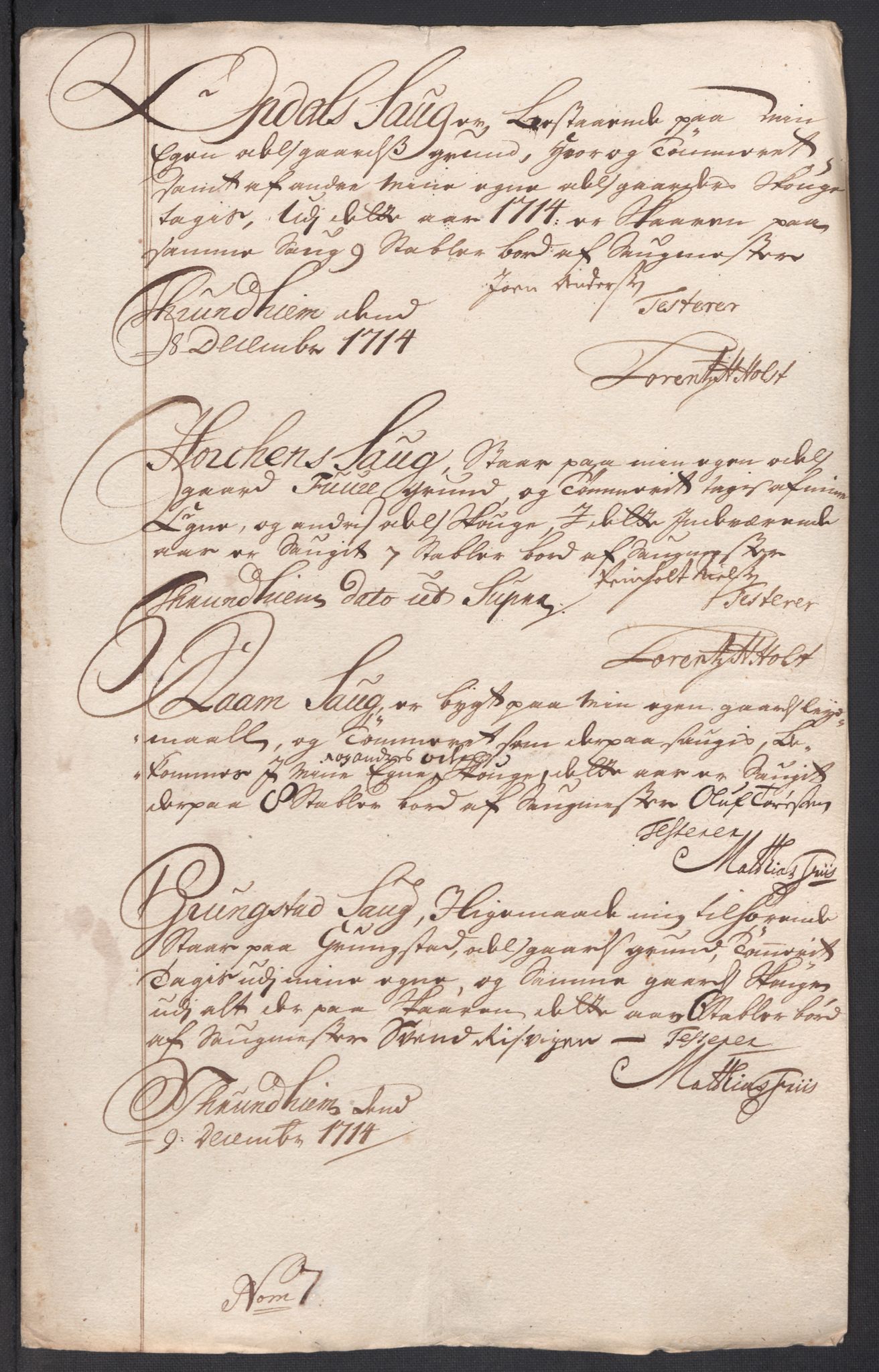 Rentekammeret inntil 1814, Reviderte regnskaper, Fogderegnskap, AV/RA-EA-4092/R64/L4435: Fogderegnskap Namdal, 1714, s. 114