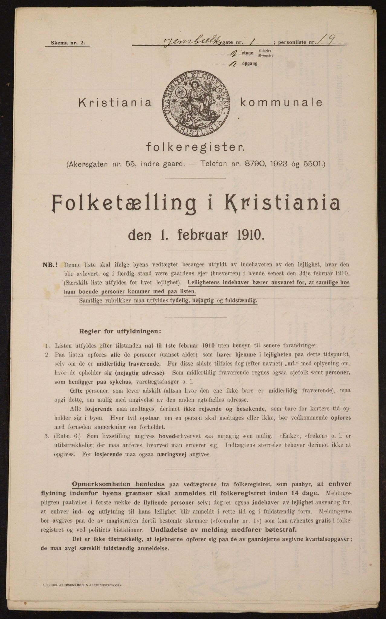 OBA, Kommunal folketelling 1.2.1910 for Kristiania, 1910, s. 44144