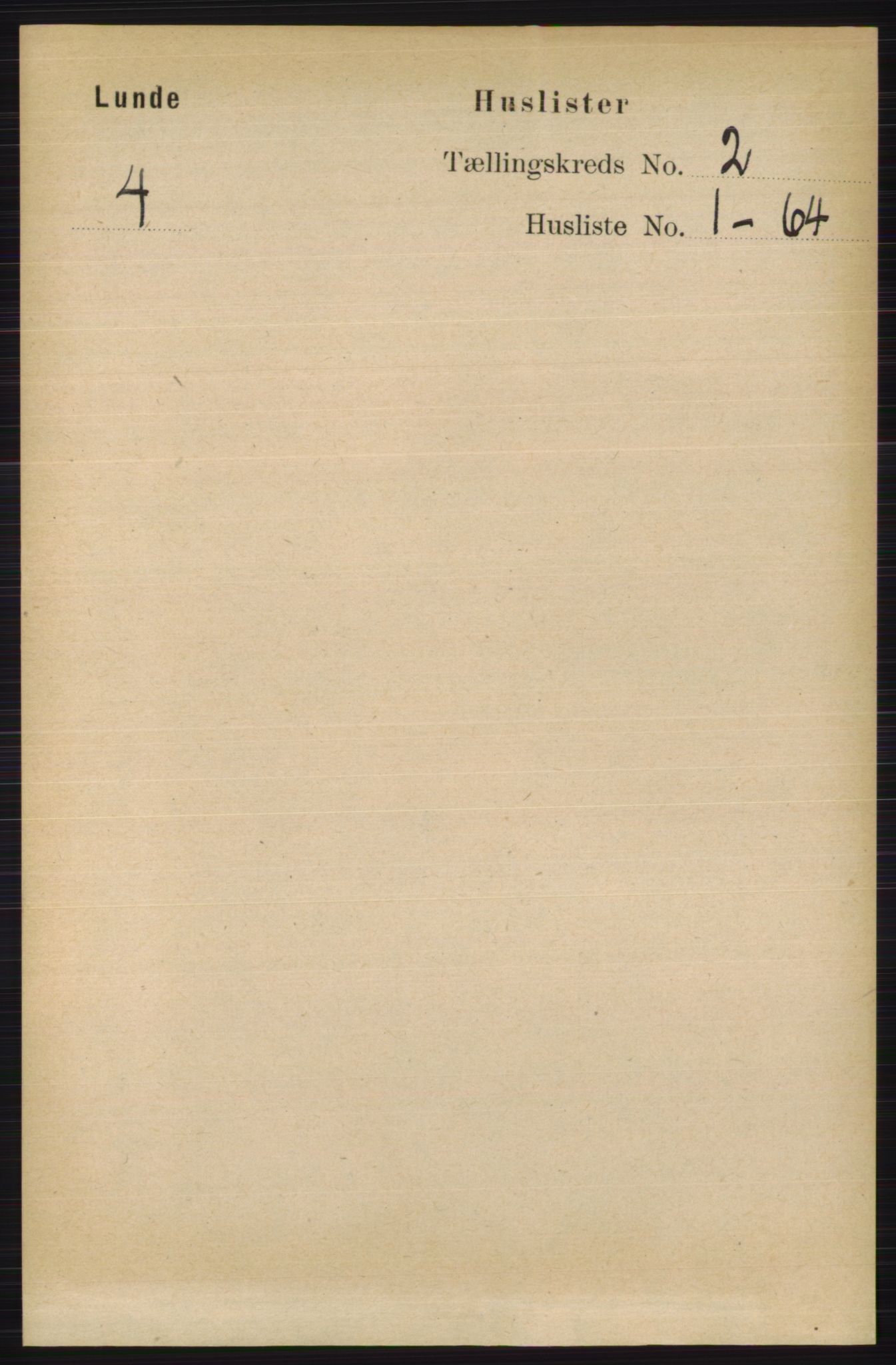 RA, Folketelling 1891 for 0820 Lunde herred, 1891, s. 291