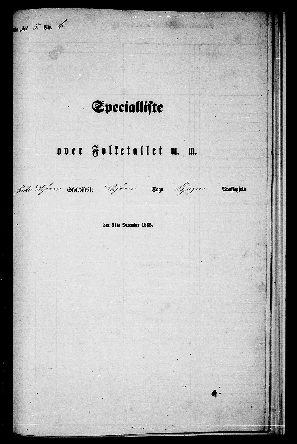 RA, Folketelling 1865 for 1627P Bjugn prestegjeld, 1865, s. 141