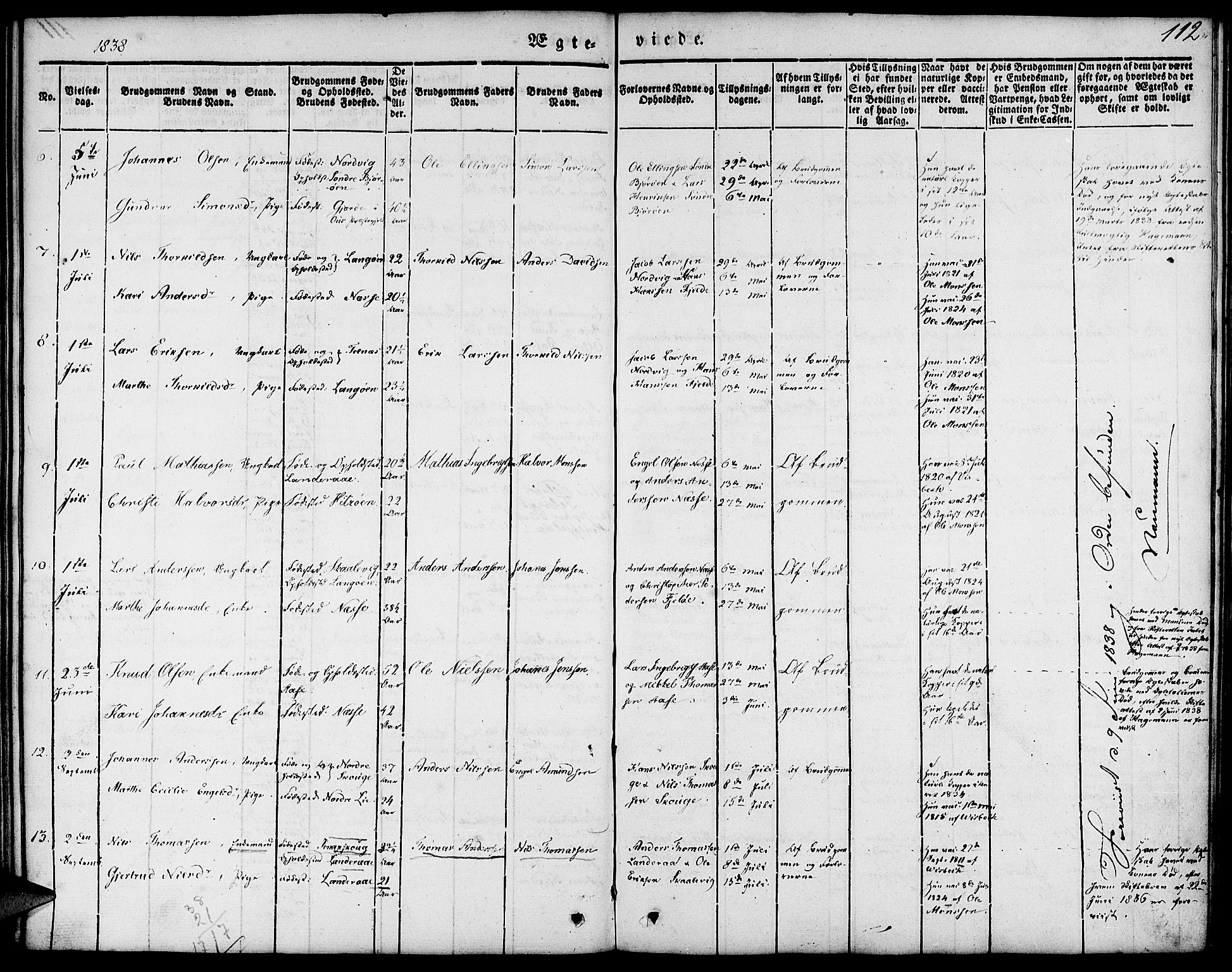 Fjell sokneprestembete, AV/SAB-A-75301/H/Haa: Ministerialbok nr. A 1, 1835-1850, s. 112