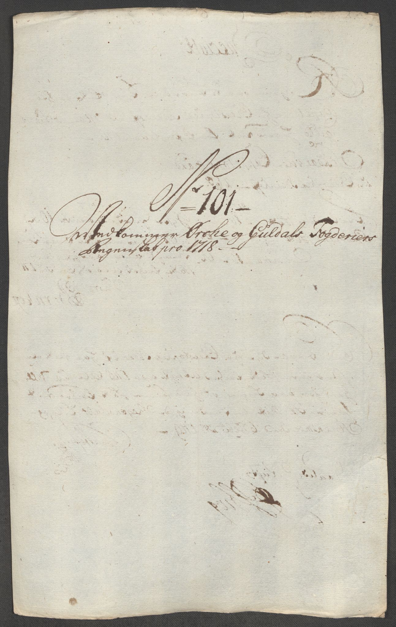 Rentekammeret inntil 1814, Reviderte regnskaper, Fogderegnskap, RA/EA-4092/R60/L3972: Fogderegnskap Orkdal og Gauldal, 1718, s. 266