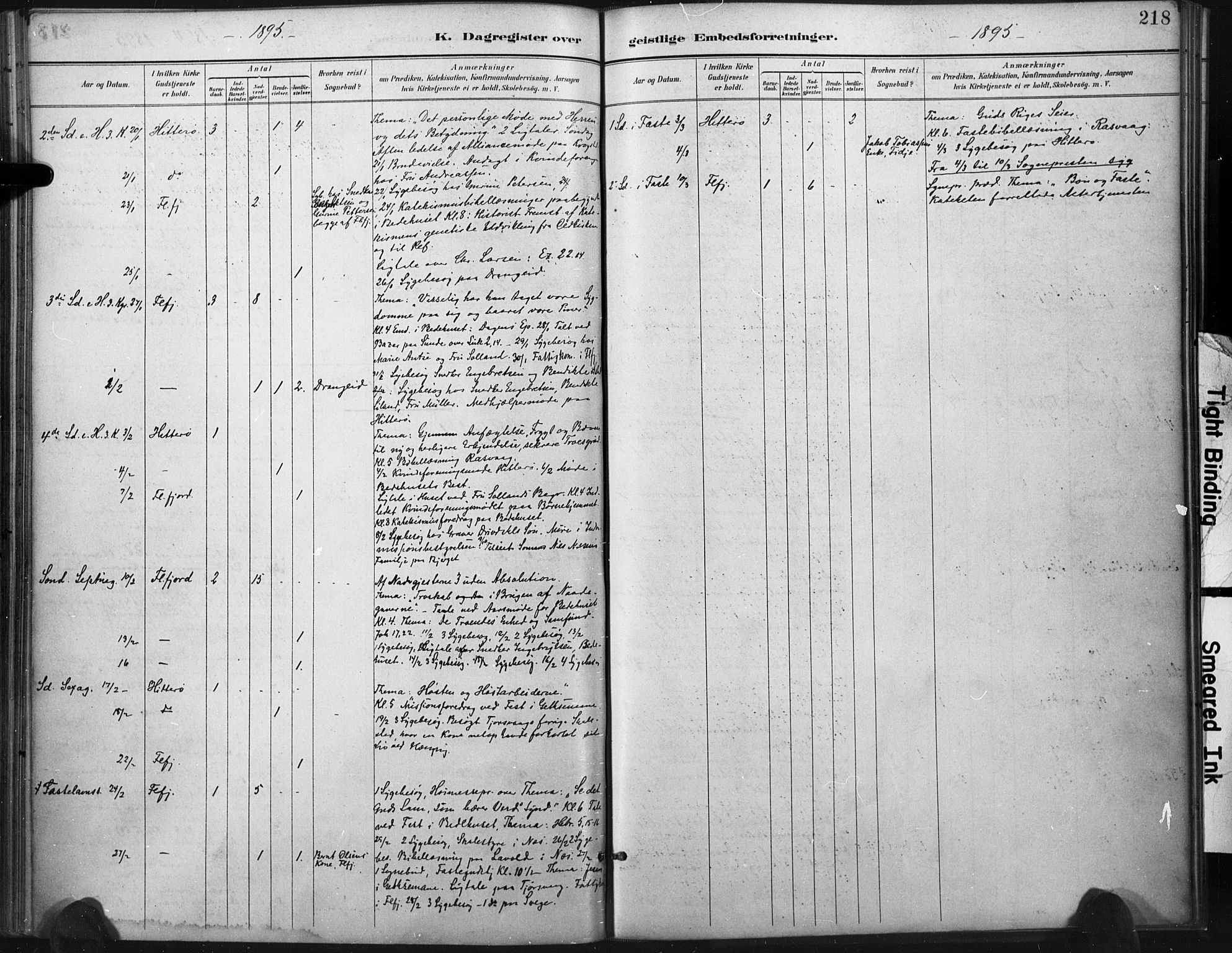 Flekkefjord sokneprestkontor, AV/SAK-1111-0012/F/Fa/Fac/L0008: Ministerialbok nr. A 8, 1885-1898, s. 218