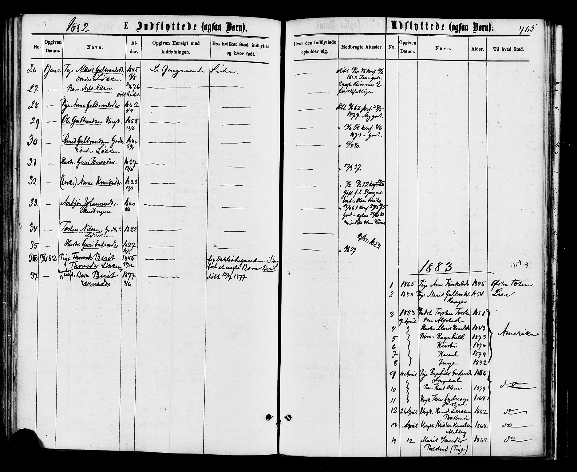 Øystre Slidre prestekontor, SAH/PREST-138/H/Ha/Haa/L0002: Ministerialbok nr. 2, 1874-1886, s. 465