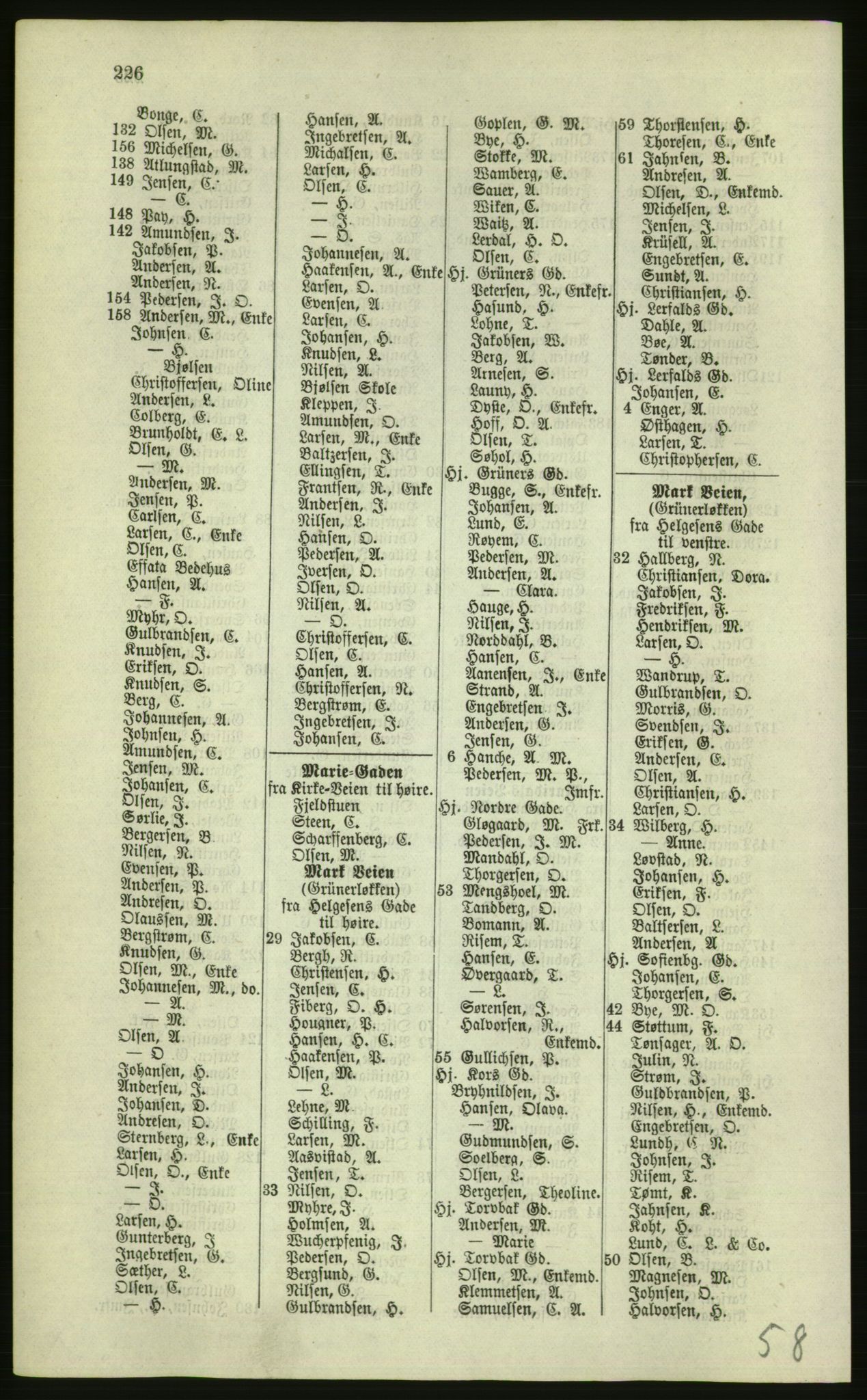 Kristiania/Oslo adressebok, PUBL/-, 1879, s. 226