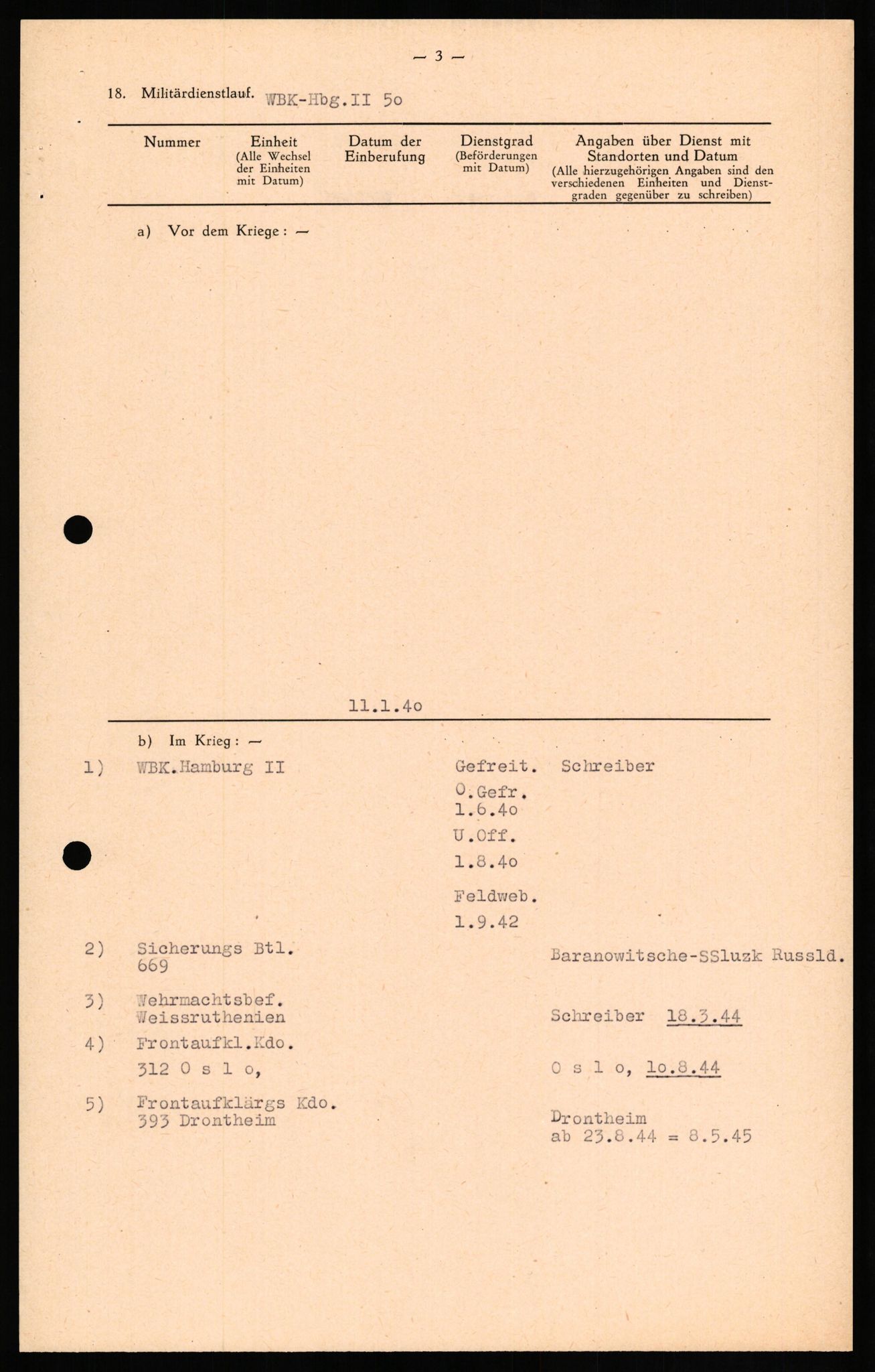 Forsvaret, Forsvarets overkommando II, AV/RA-RAFA-3915/D/Db/L0016: CI Questionaires. Tyske okkupasjonsstyrker i Norge. Tyskere., 1945-1946, s. 667