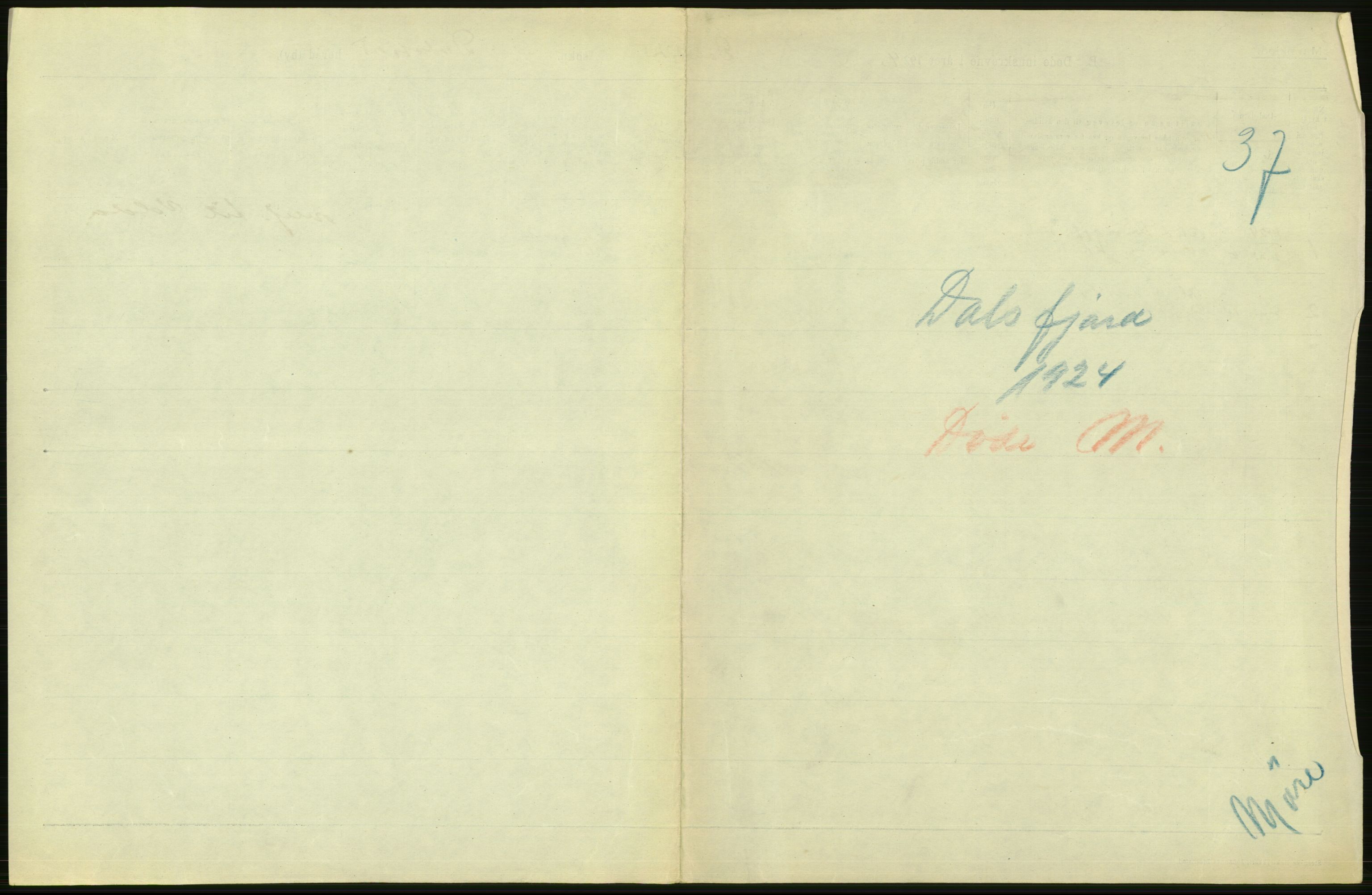 Statistisk sentralbyrå, Sosiodemografiske emner, Befolkning, RA/S-2228/D/Df/Dfc/Dfcd/L0034: Møre fylke: Døde. Bygder og byer., 1924, s. 89