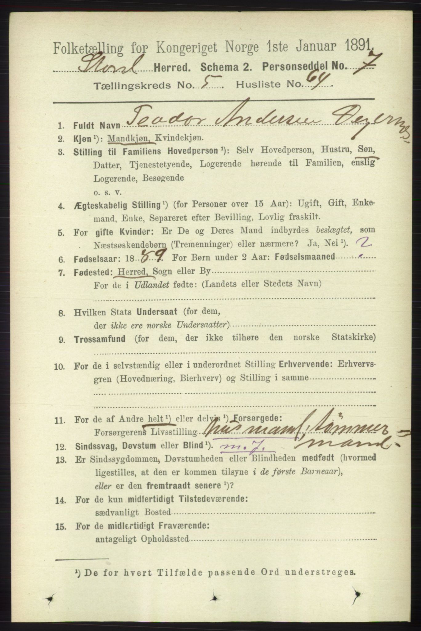 RA, Folketelling 1891 for 1221 Stord herred, 1891, s. 2021