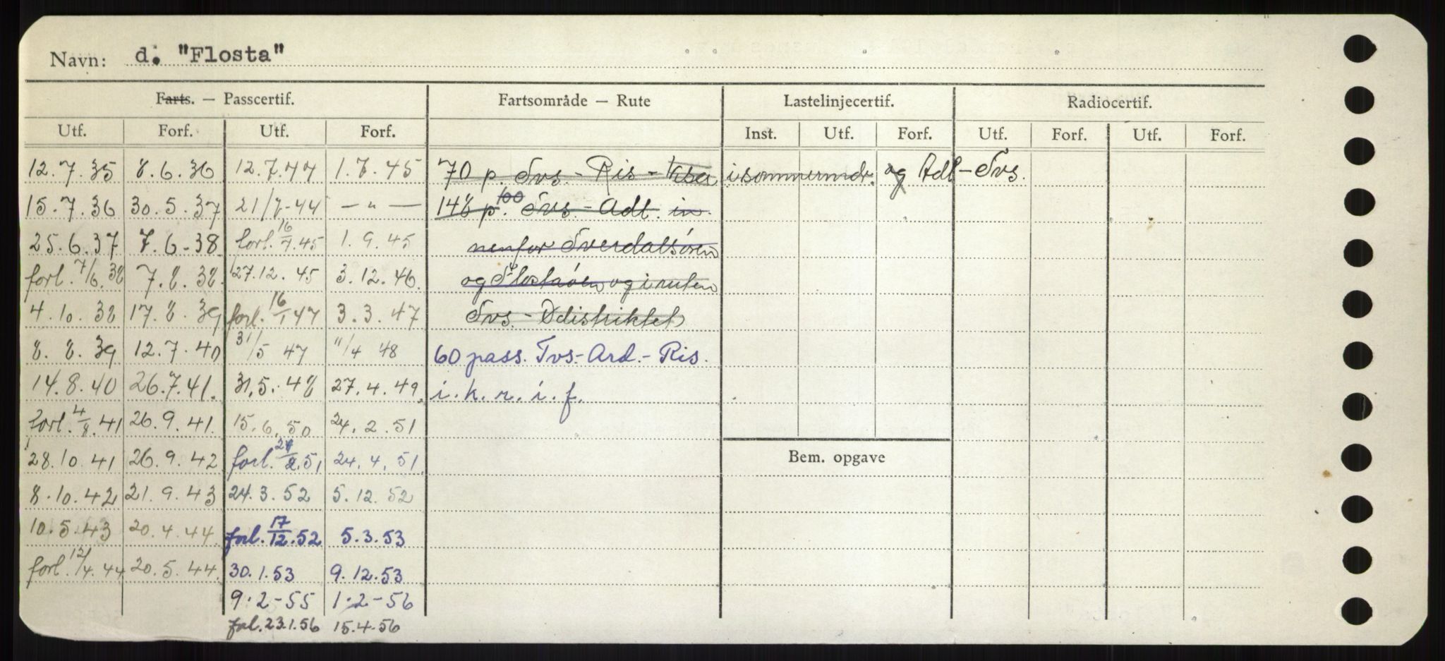 Sjøfartsdirektoratet med forløpere, Skipsmålingen, RA/S-1627/H/Hd/L0011: Fartøy, Fla-Får, s. 60