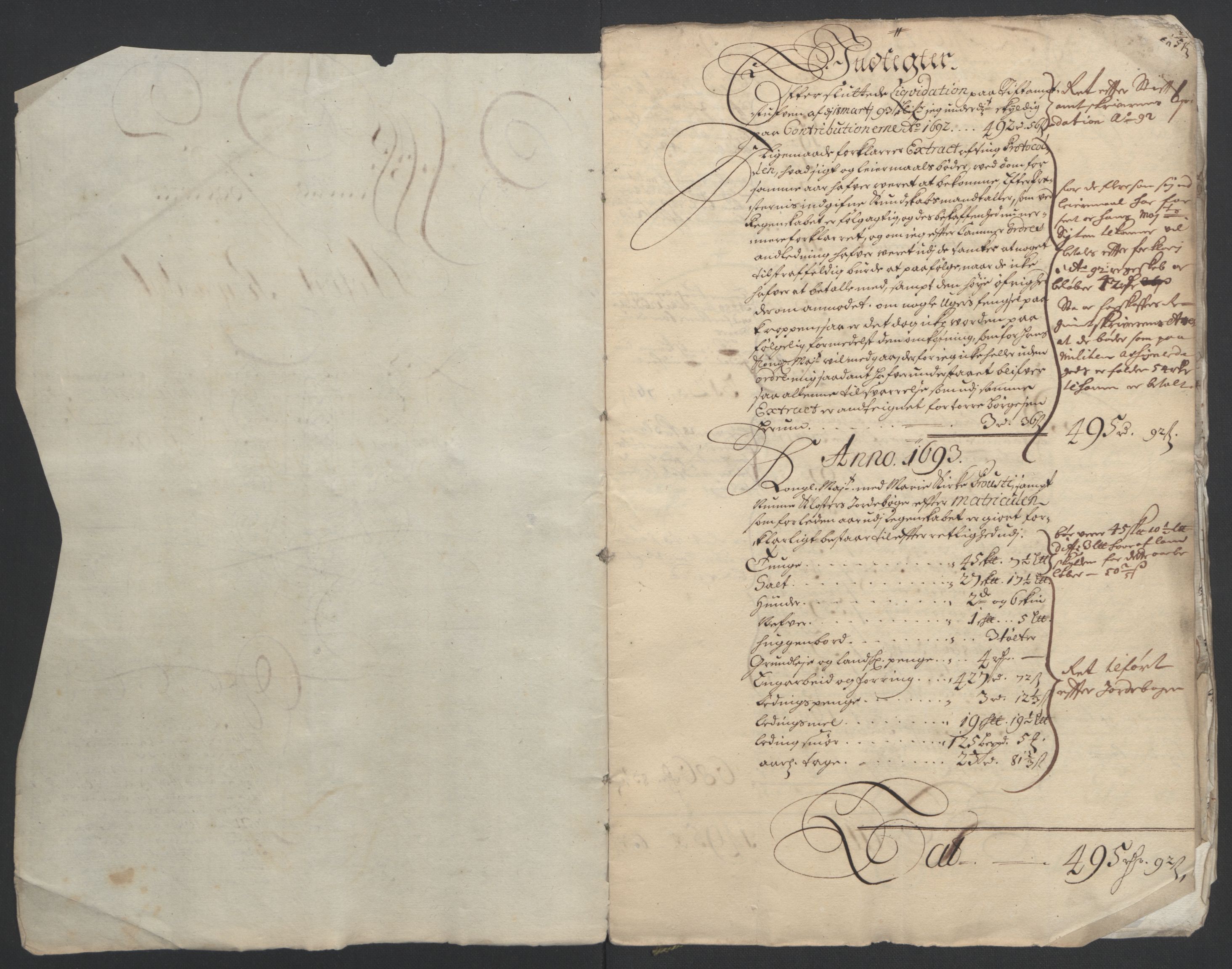 Rentekammeret inntil 1814, Reviderte regnskaper, Fogderegnskap, RA/EA-4092/R09/L0437: Fogderegnskap Follo, 1692-1693, s. 222