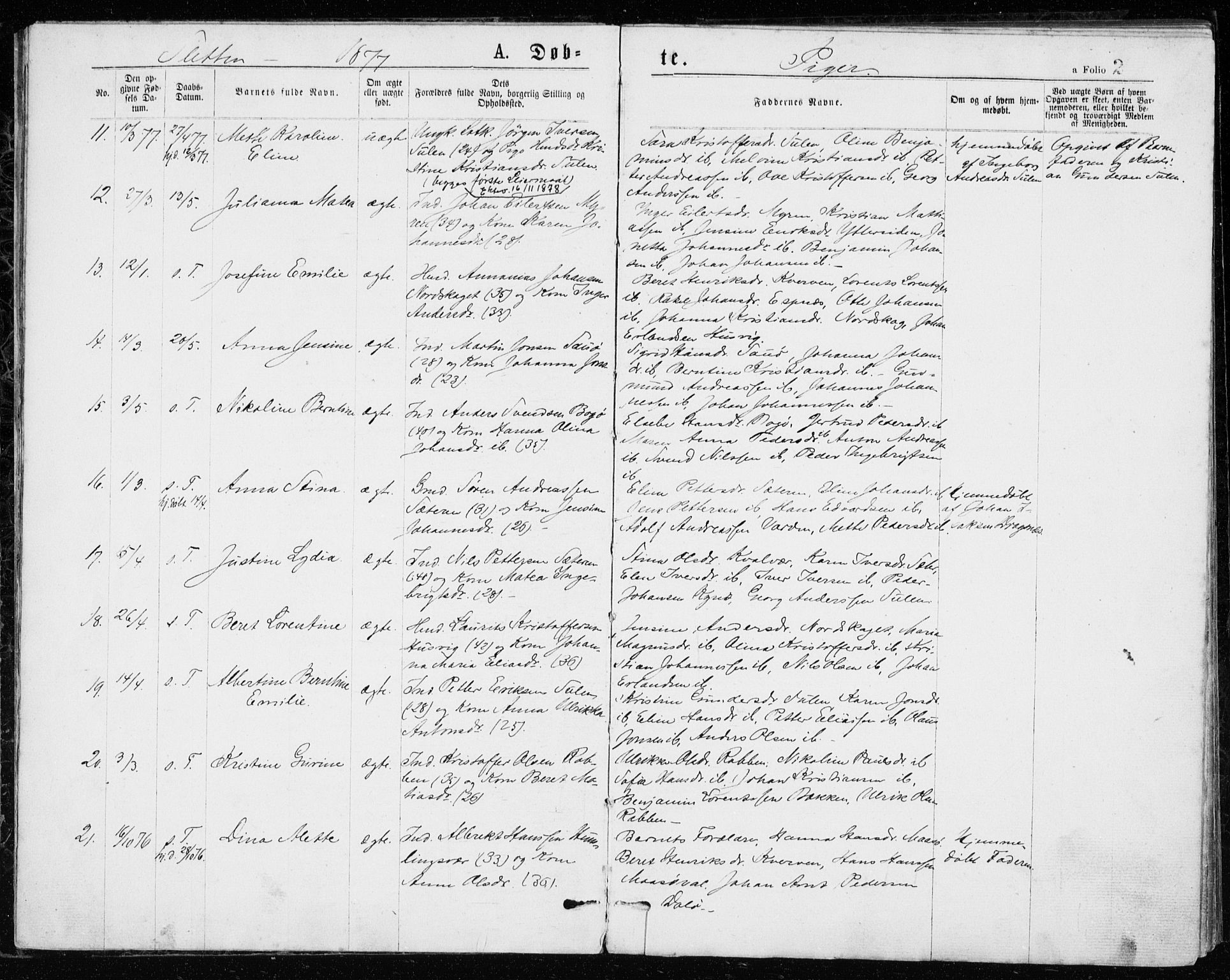 Ministerialprotokoller, klokkerbøker og fødselsregistre - Sør-Trøndelag, SAT/A-1456/640/L0577: Ministerialbok nr. 640A02, 1877-1878, s. 2