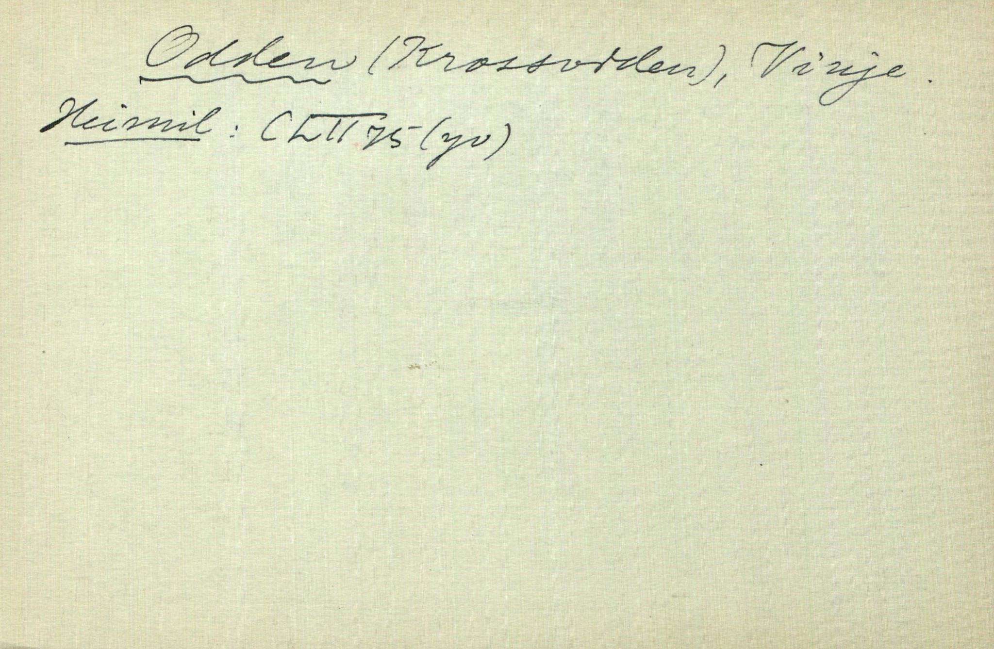 Rikard Berge, TEMU/TGM-A-1003/I/L0015: Personregister- O, 1910-1950