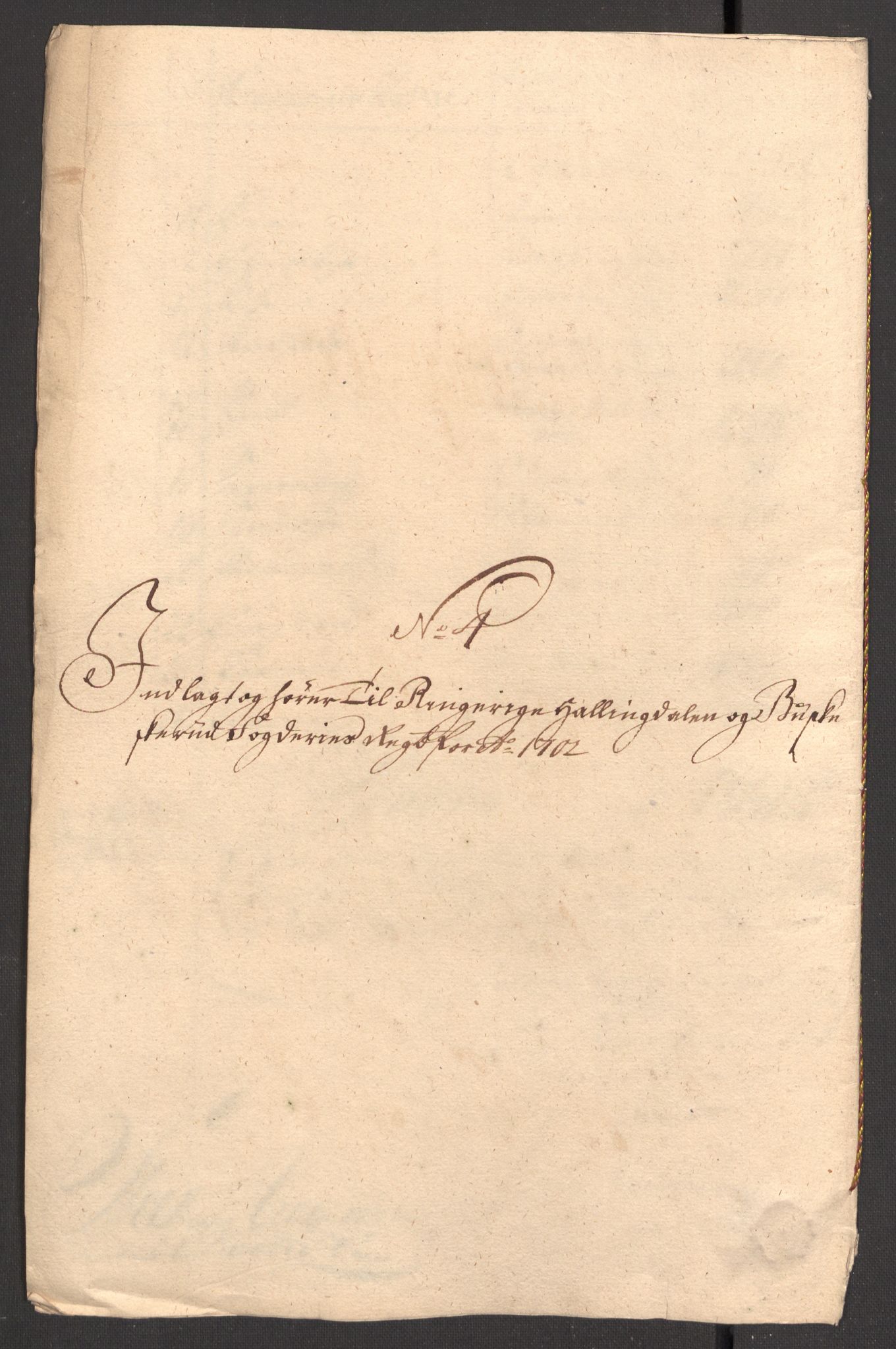 Rentekammeret inntil 1814, Reviderte regnskaper, Fogderegnskap, AV/RA-EA-4092/R22/L1459: Fogderegnskap Ringerike, Hallingdal og Buskerud, 1702, s. 181