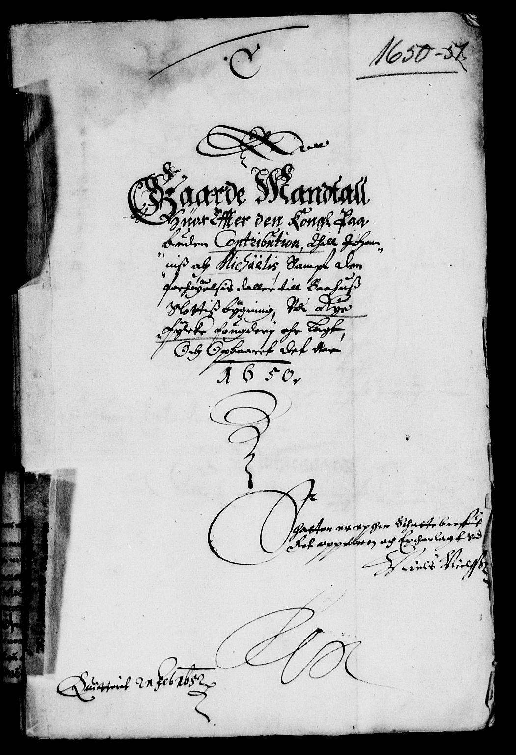 Rentekammeret inntil 1814, Reviderte regnskaper, Lensregnskaper, AV/RA-EA-5023/R/Rb/Rbs/L0033: Stavanger len, 1649-1652