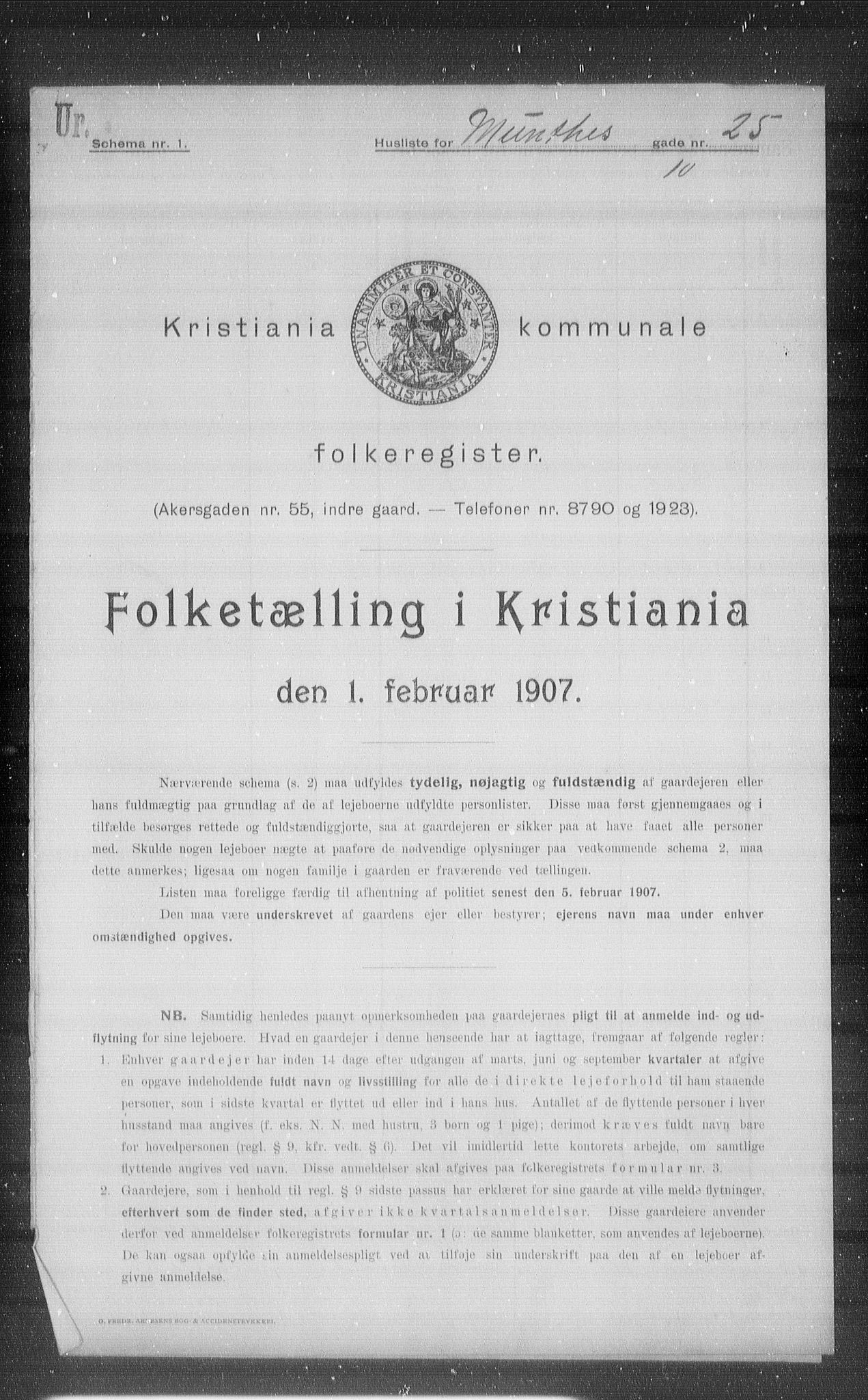 OBA, Kommunal folketelling 1.2.1907 for Kristiania kjøpstad, 1907, s. 34802