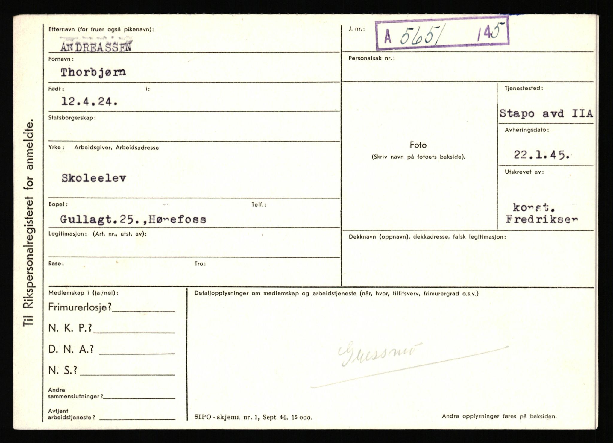 Statspolitiet - Hovedkontoret / Osloavdelingen, AV/RA-S-1329/C/Ca/L0001: Aabakken - Armann, 1943-1945, s. 3963