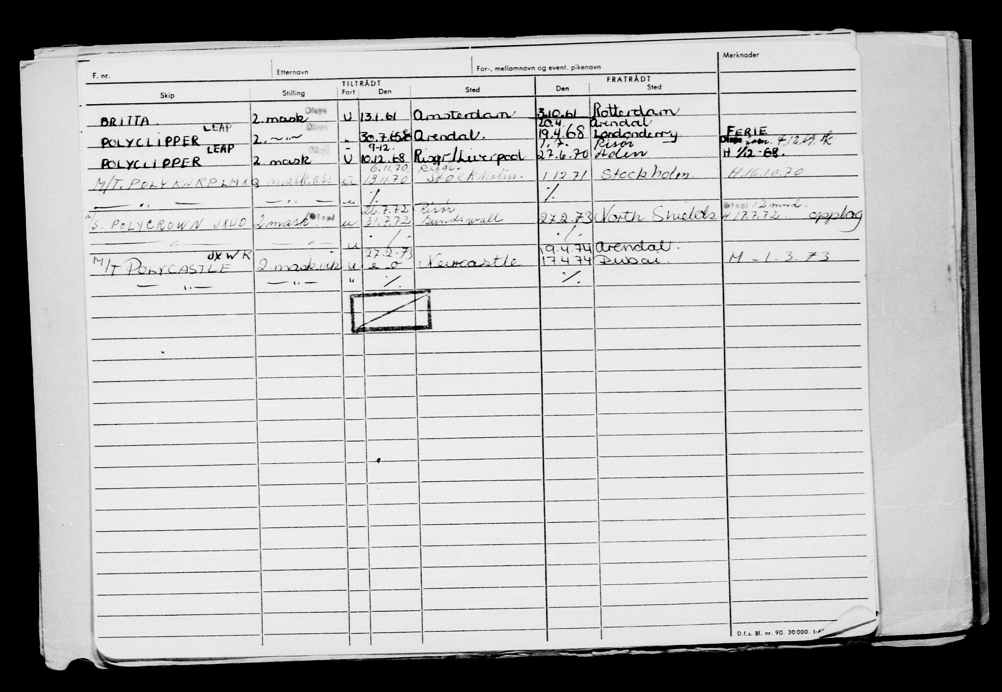 Direktoratet for sjømenn, AV/RA-S-3545/G/Gb/L0163: Hovedkort, 1918, s. 138