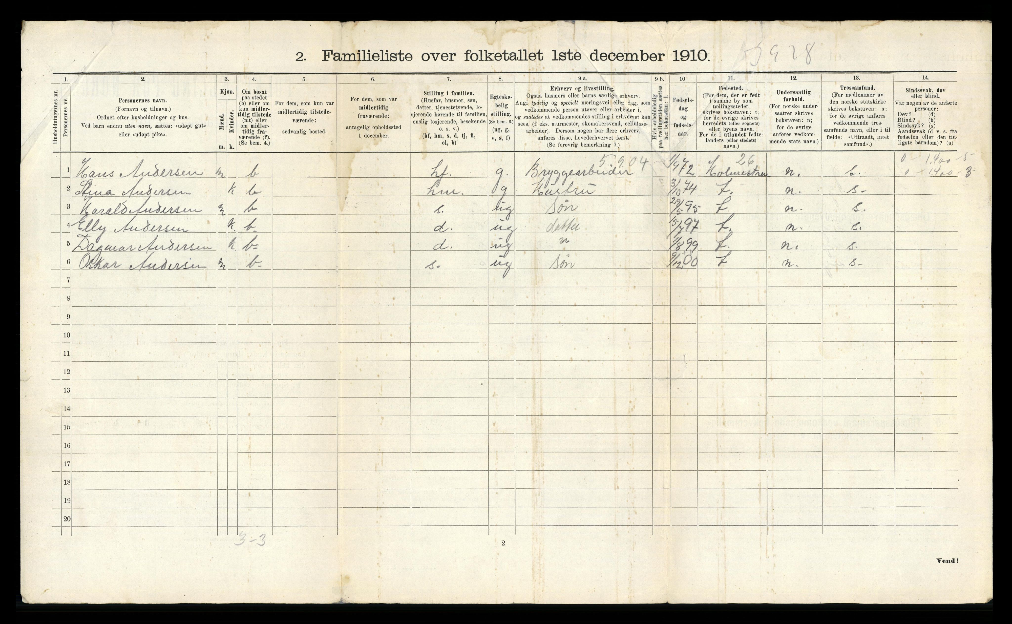 RA, Folketelling 1910 for 0602 Drammen kjøpstad, 1910, s. 14551