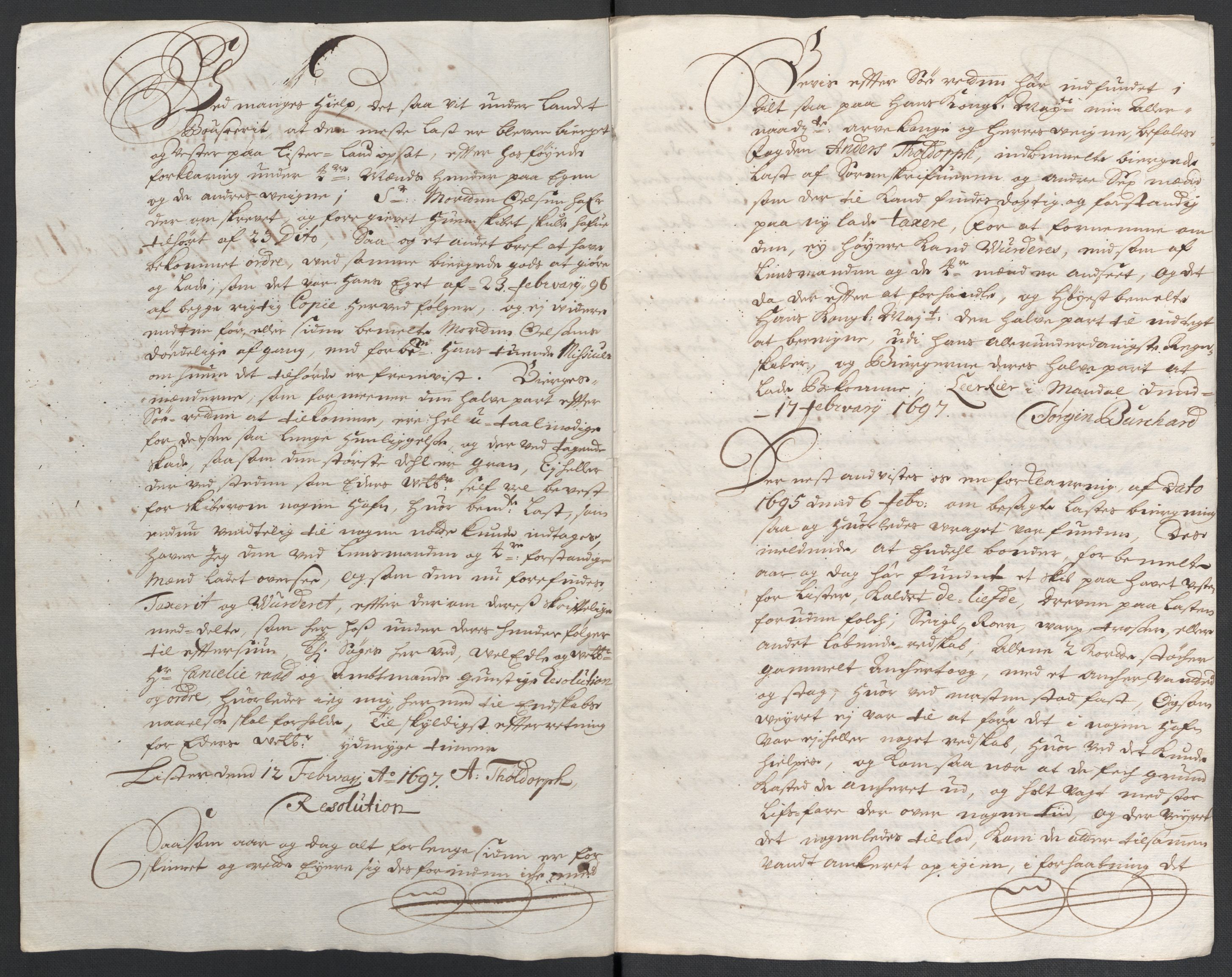 Rentekammeret inntil 1814, Reviderte regnskaper, Fogderegnskap, RA/EA-4092/R43/L2546: Fogderegnskap Lista og Mandal, 1696-1697, s. 56