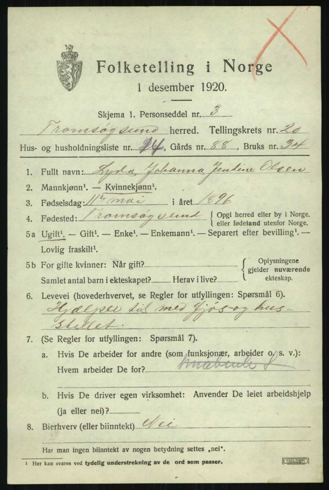 SATØ, Folketelling 1920 for 1934 Tromsøysund herred, 1920, s. 10754
