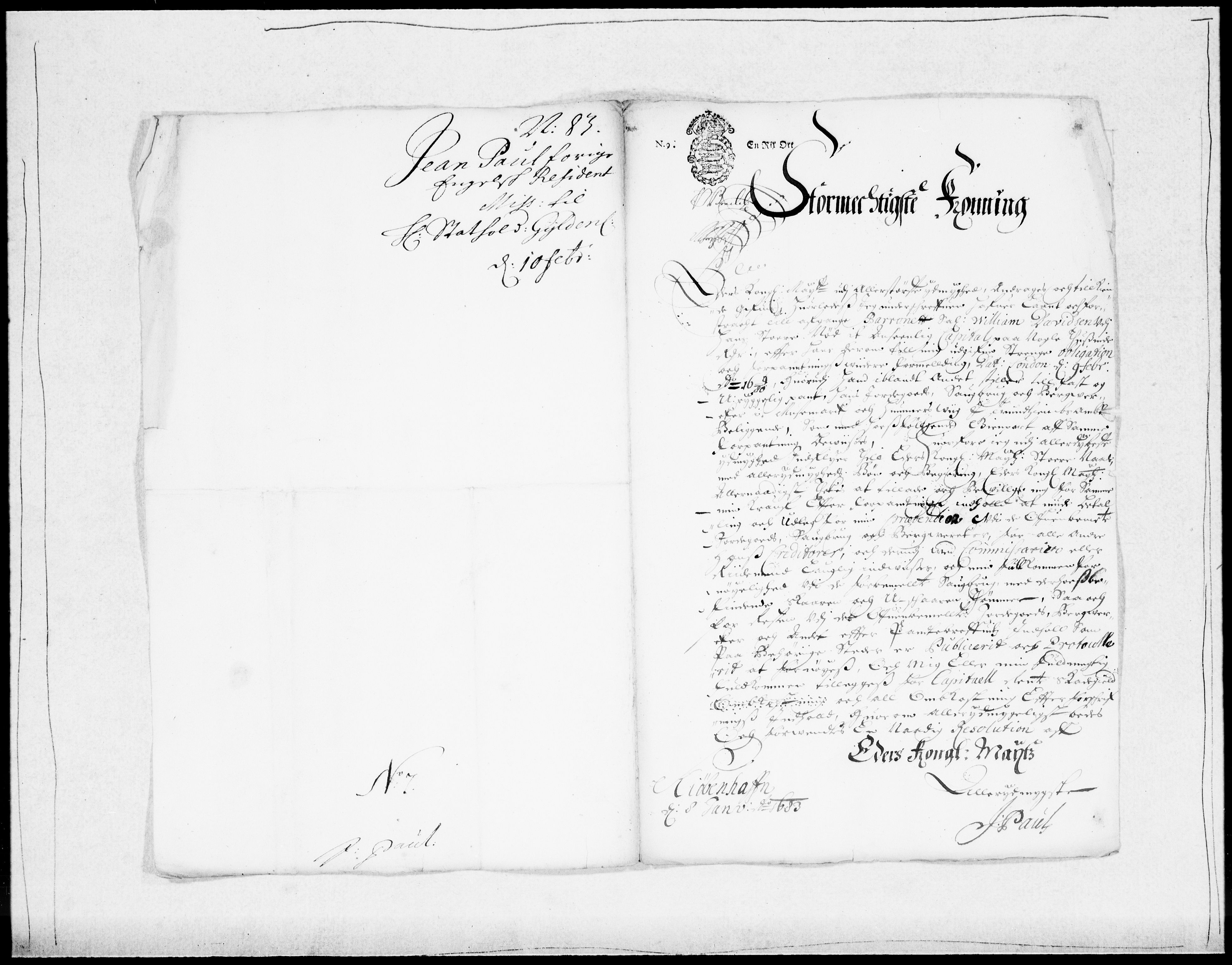 Danske Kanselli 1572-1799, AV/RA-EA-3023/F/Fc/Fcc/Fcca/L0036: Norske innlegg 1572-1799, 1683-1684, s. 288