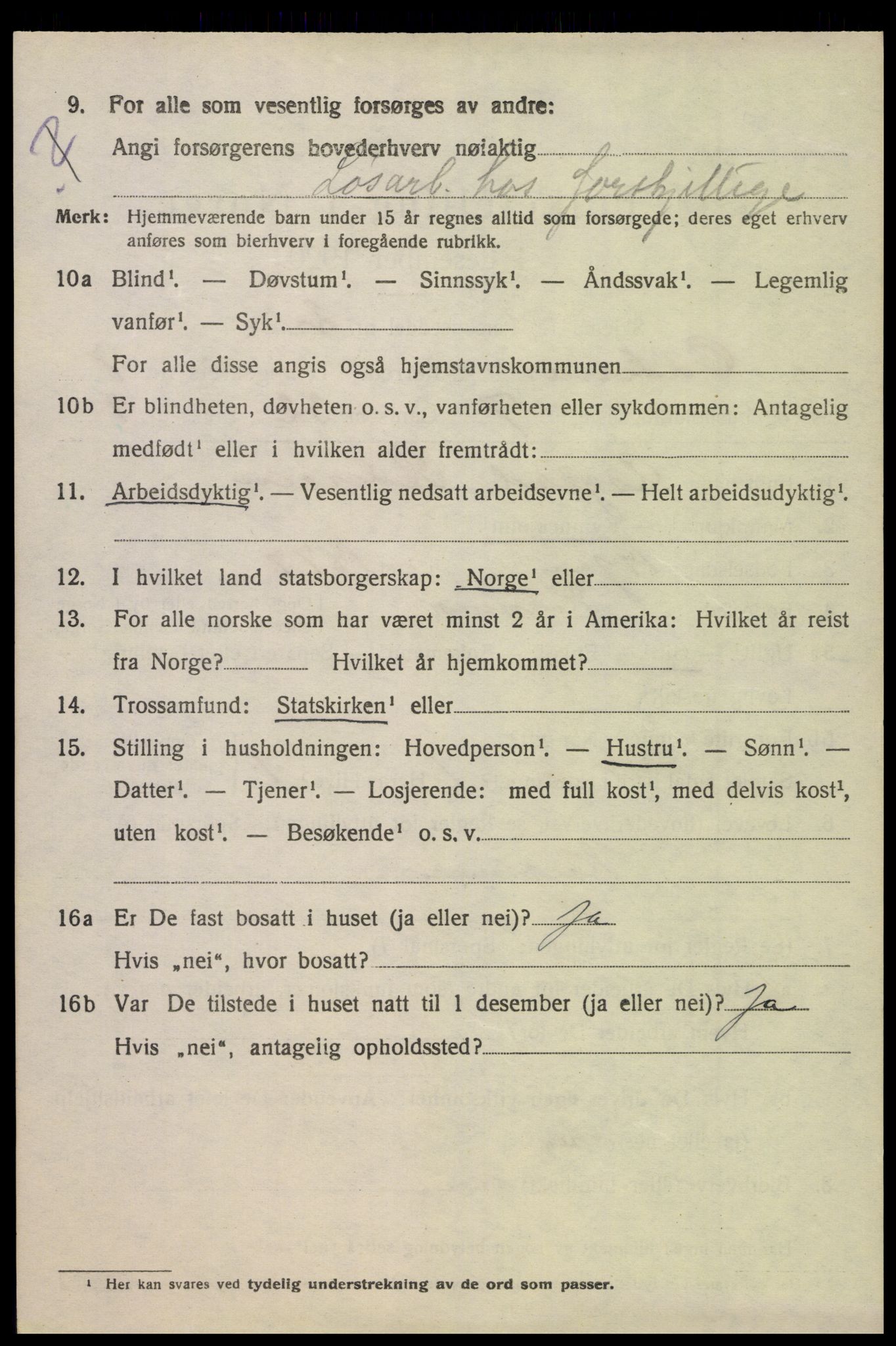 SAK, Folketelling 1920 for 1012 Oddernes herred, 1920, s. 5426