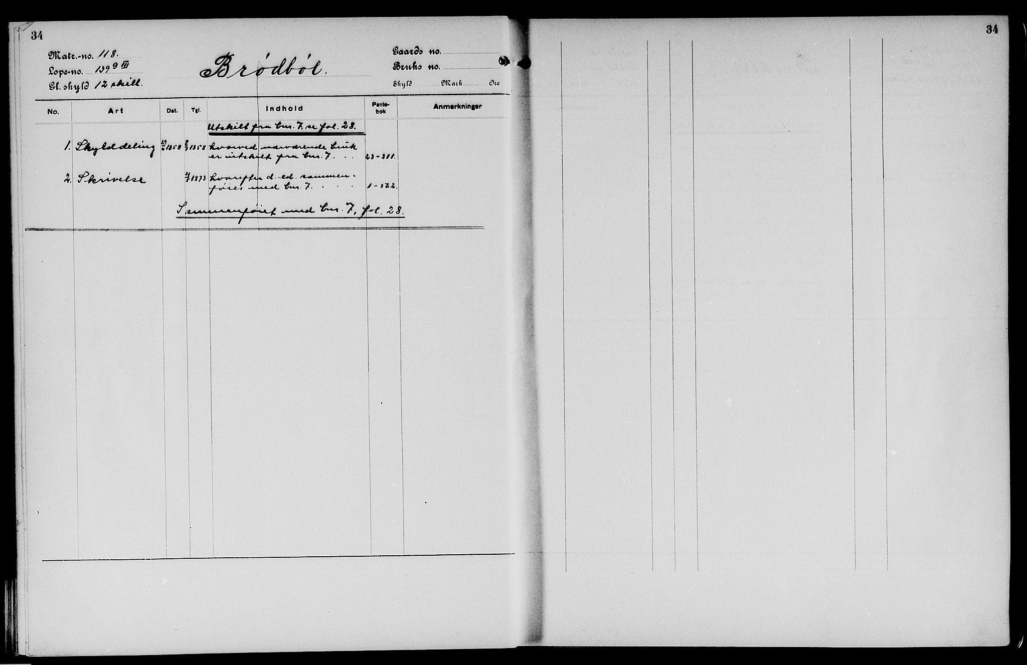 Vinger og Odal sorenskriveri, SAH/TING-022/H/Ha/Hac/Hacc/L0009: Panteregister nr. 3.9, 1923, s. 34