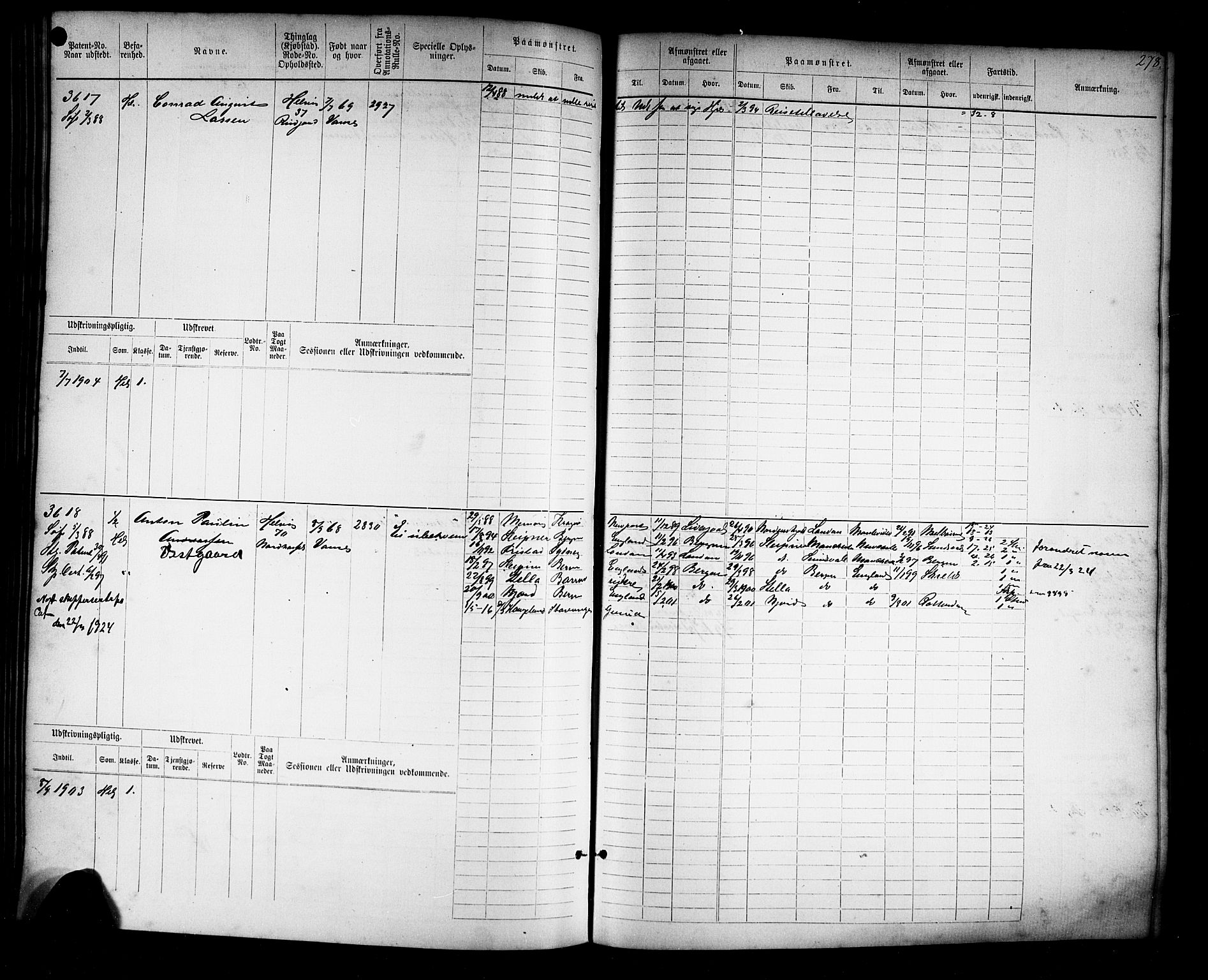 Farsund mønstringskrets, AV/SAK-2031-0017/F/Fb/L0019: Hovedrulle nr 3067-3832, Z-11, 1882-1922, s. 282