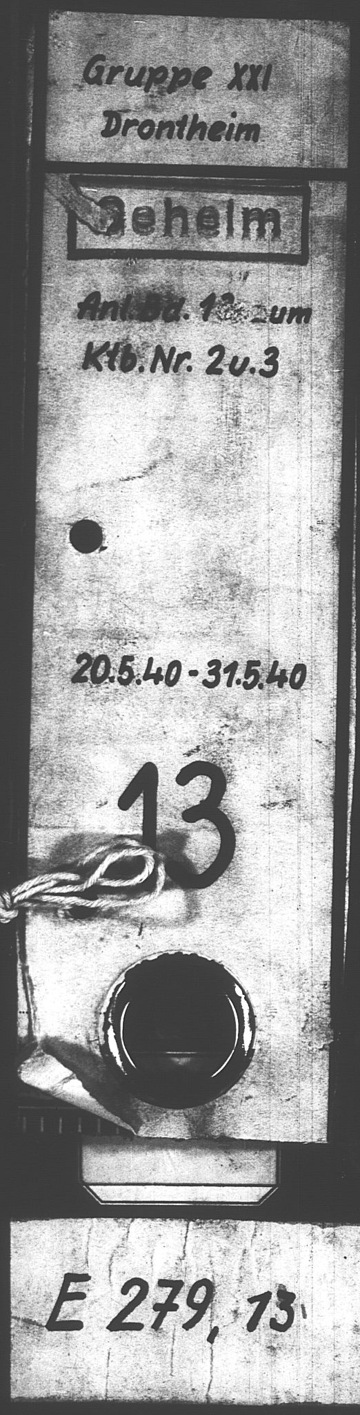 Documents Section, RA/RAFA-2200/V/L0080: Amerikansk mikrofilm "Captured German Documents".
Box No. 719.  FKA jnr. 619/1954., 1940, s. 152