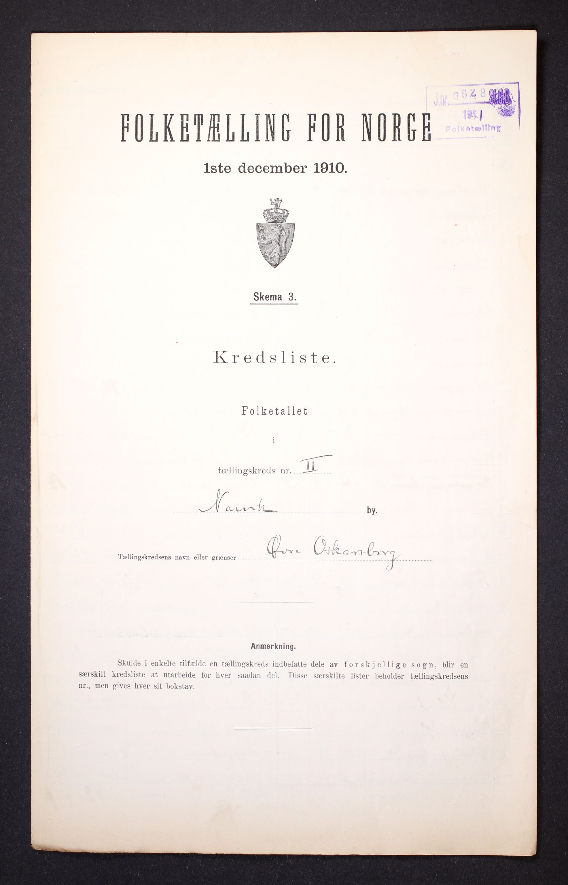 RA, Folketelling 1910 for 1805 Narvik kjøpstad, 1910, s. 8